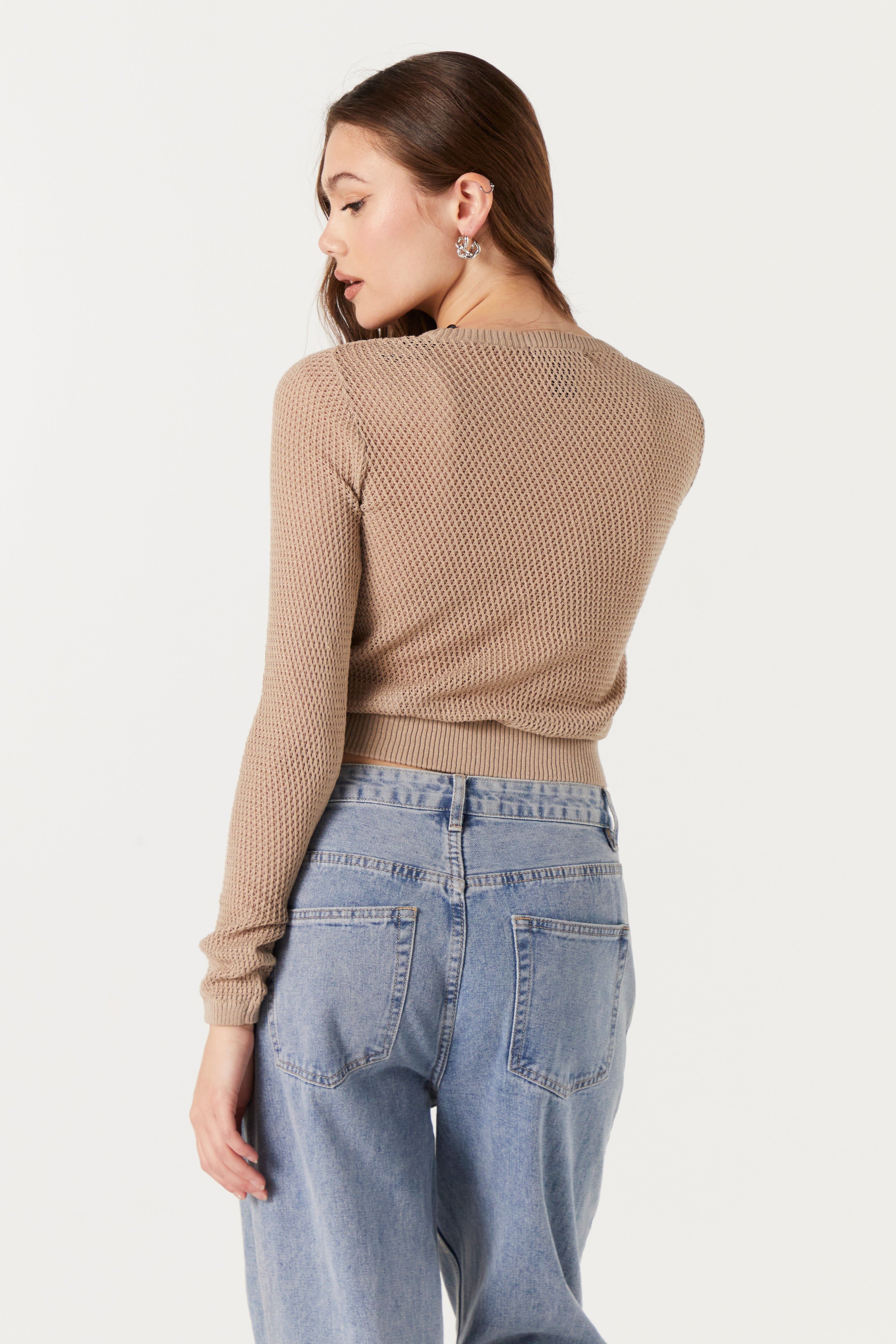 Open Knit Long Sleeve Top sold by Urban Planet product image thumbnail 8