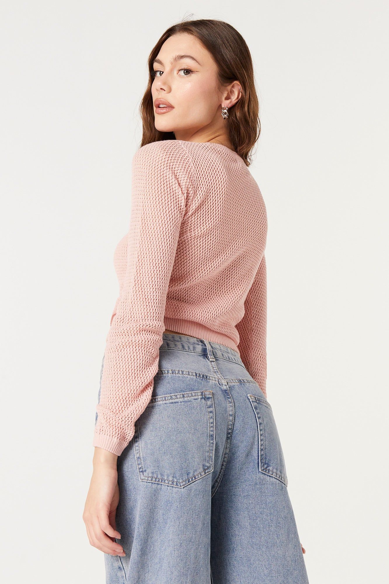 Open Knit Long Sleeve Top sold by Urban Planet product image thumbnail 11