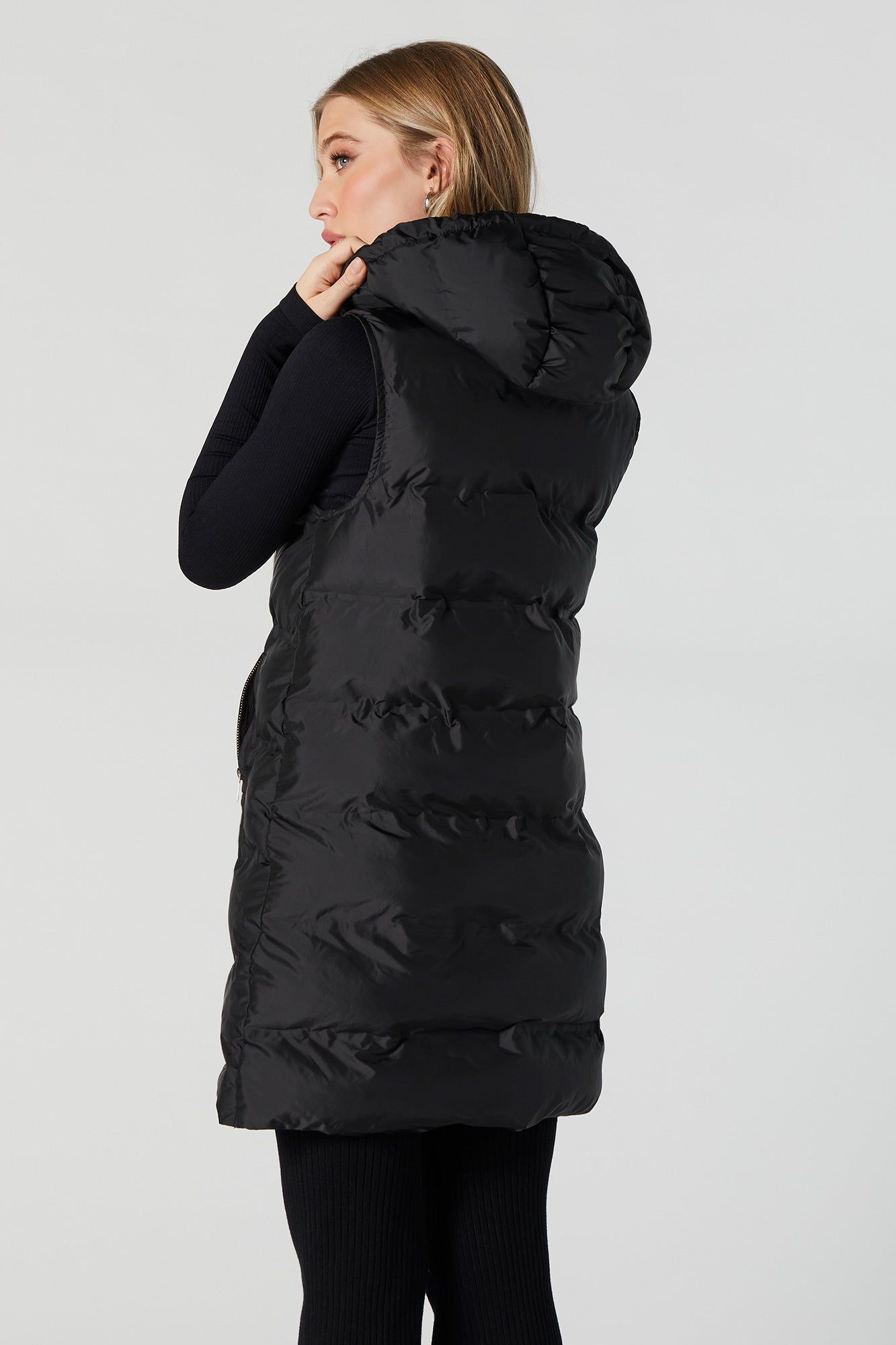 Longline Puffer Vest sold by Urban Planet product image thumbnail 3