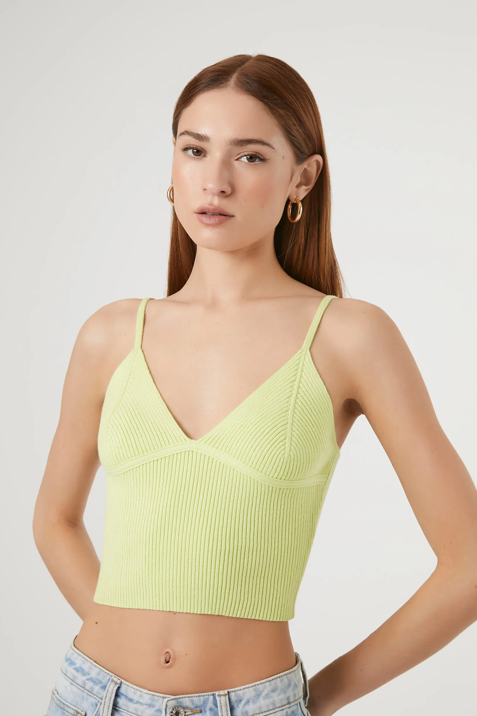 Camisole en tricot côtelé à encolure en V sold by Urban Planet product image thumbnail 4