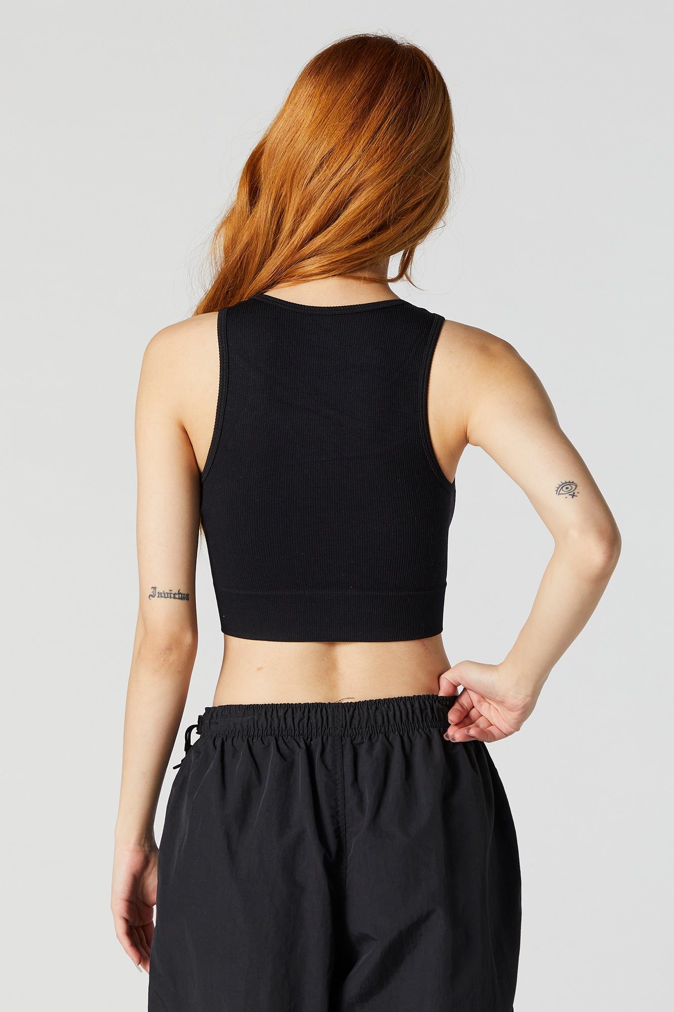 Seamless Ribbed High Neck Tank sold by Urban Planet product image thumbnail 5