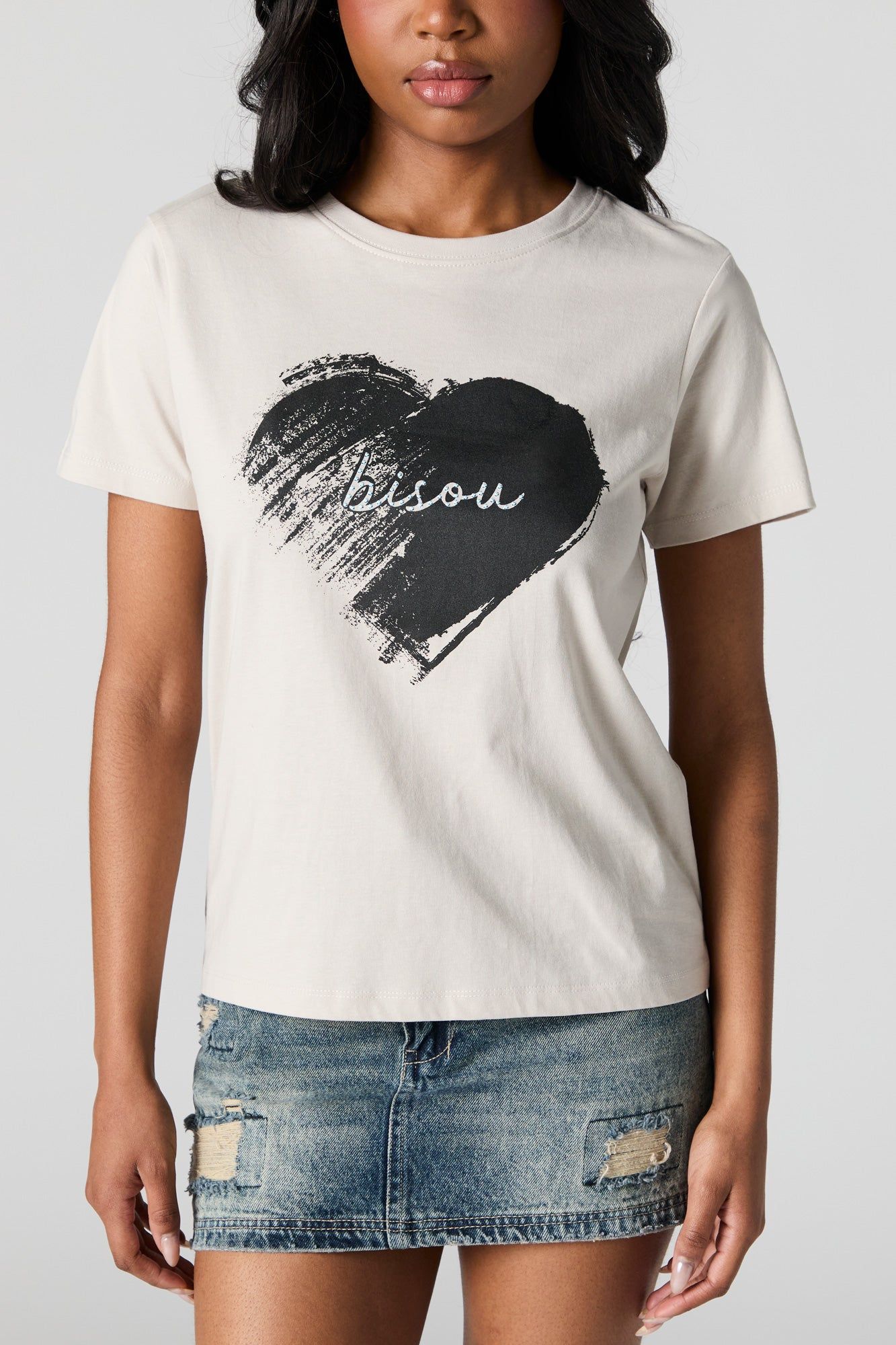 Bisou Graphic Oversized T-Shirt sold by Urban Planet product image thumbnail 4
