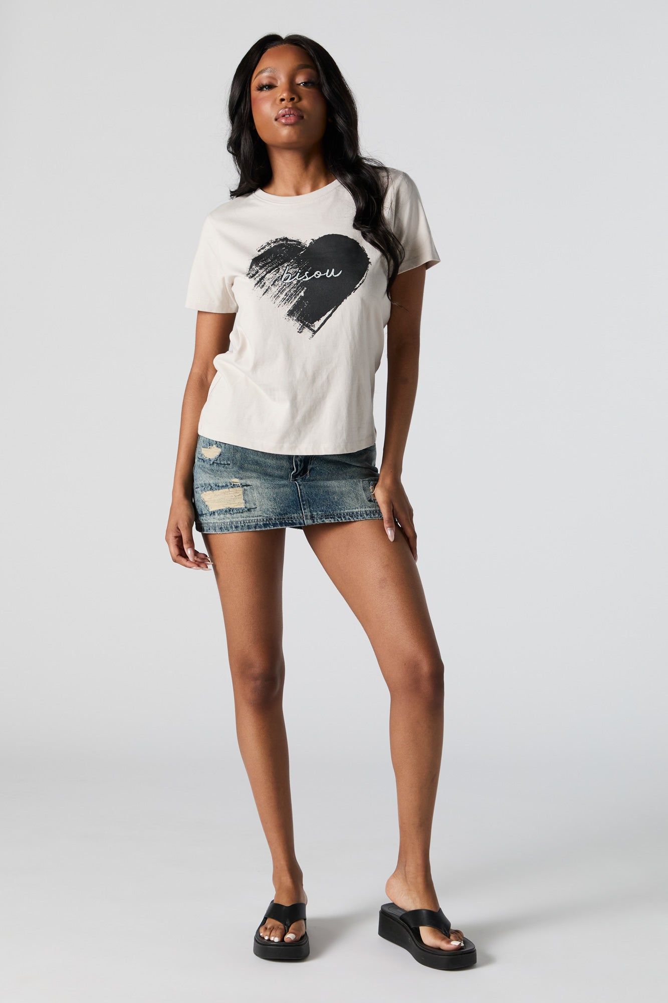 Bisou Graphic Oversized T-Shirt sold by Urban Planet product image thumbnail 3