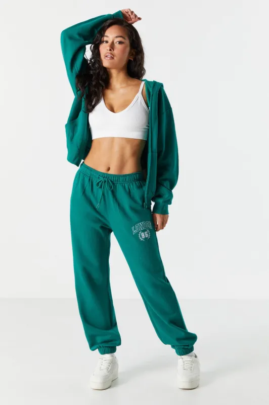 London Embroidered Fleece Everyday Jogger sold by Urban Planet