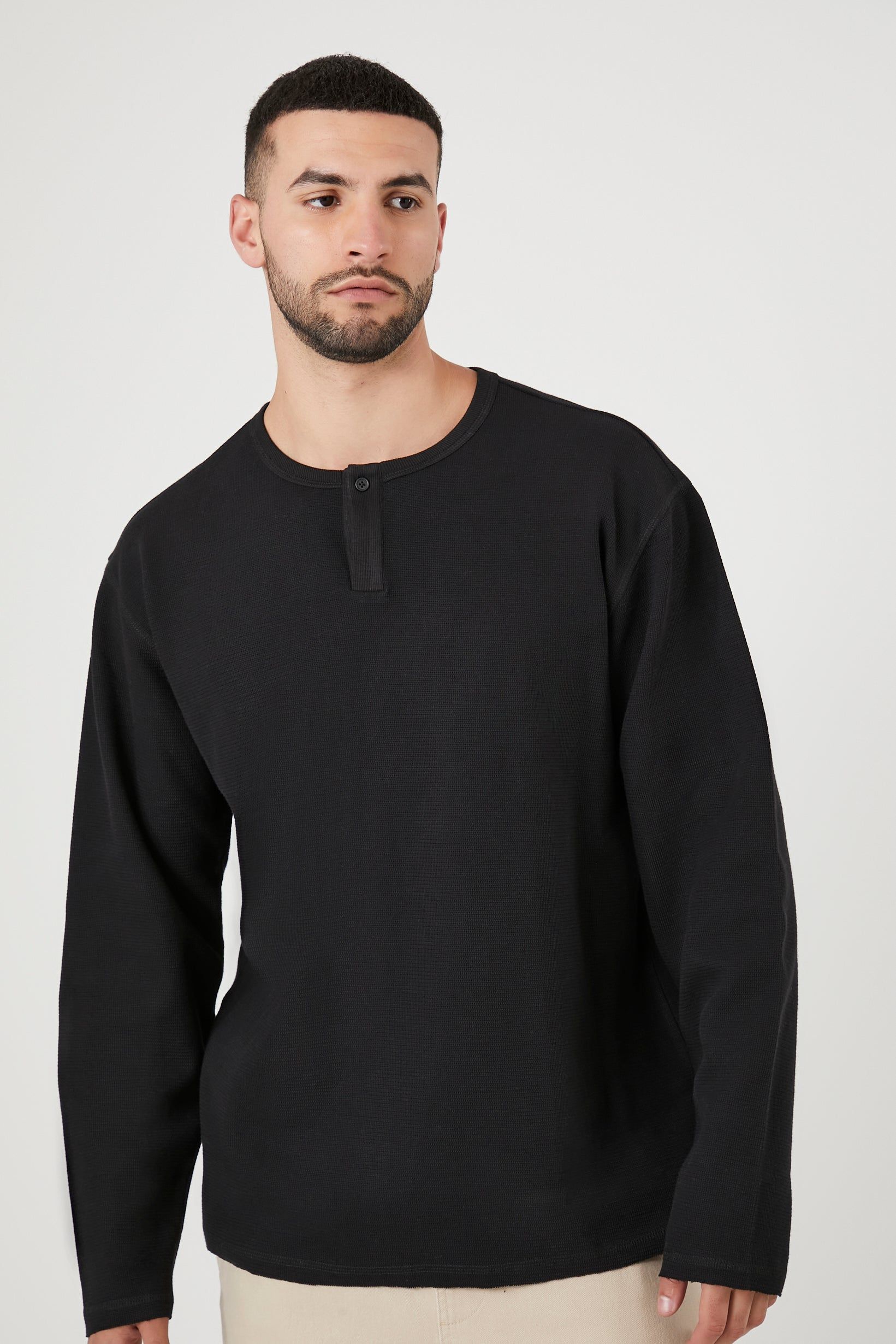 Thermal Henley Long Sleeve Top sold by Urban Planet product image thumbnail 4