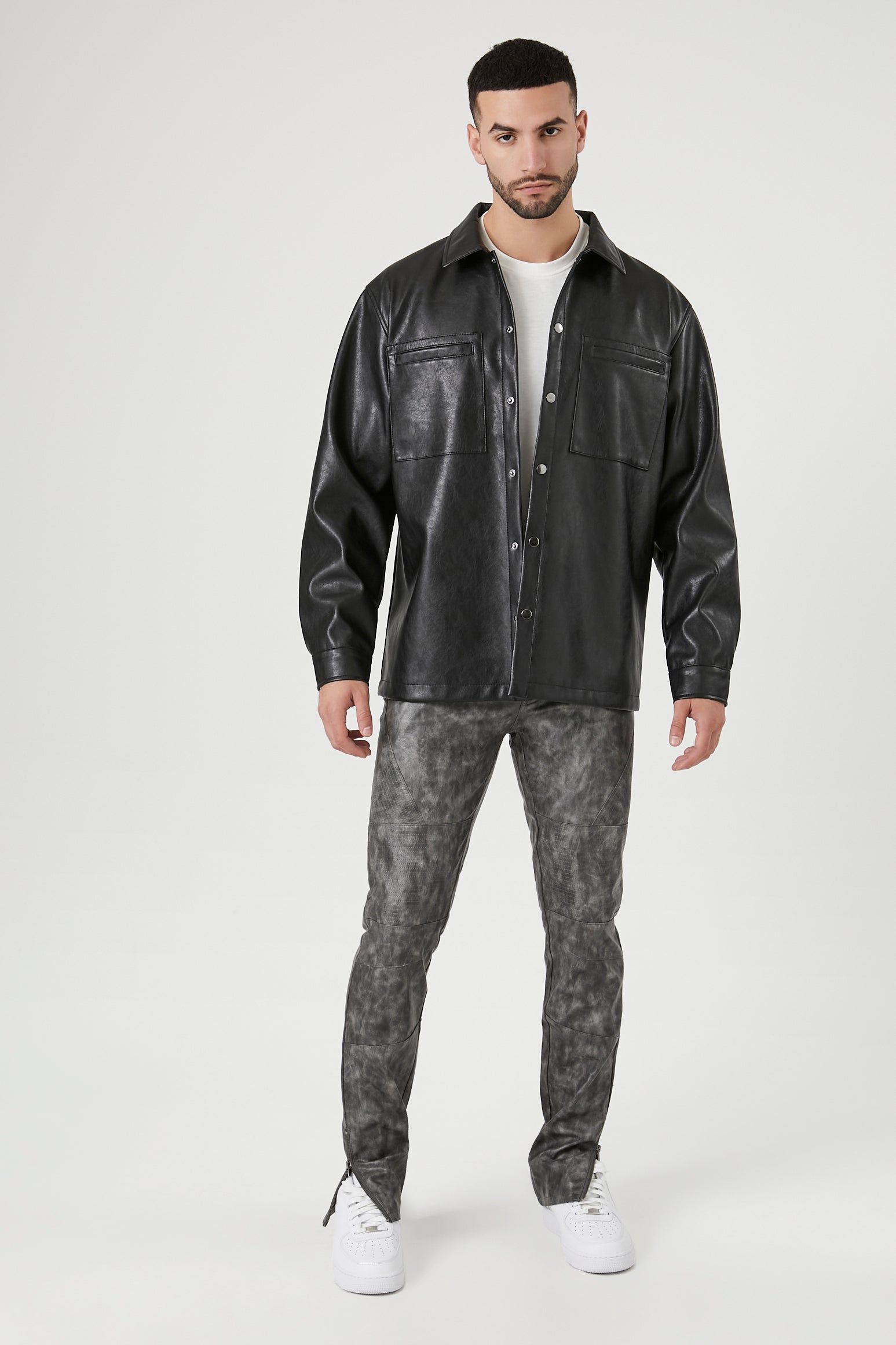 Distressed Faux Leather Skinny Leg sold by Urban Planet