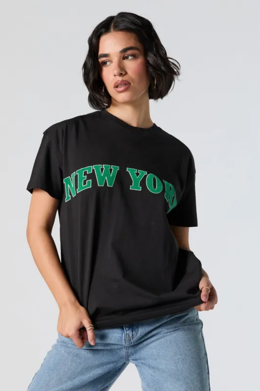 New York Embroidered T-Shirt sold by Urban Planet