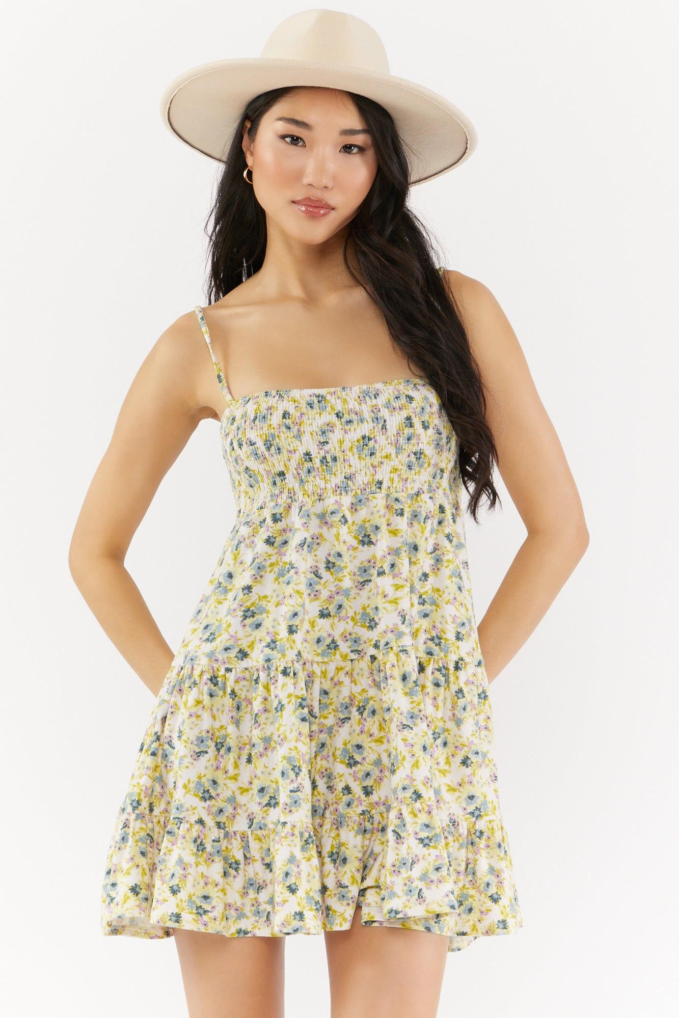 Floral Print Tiered Mini Dress sold by Urban Planet product image thumbnail 3