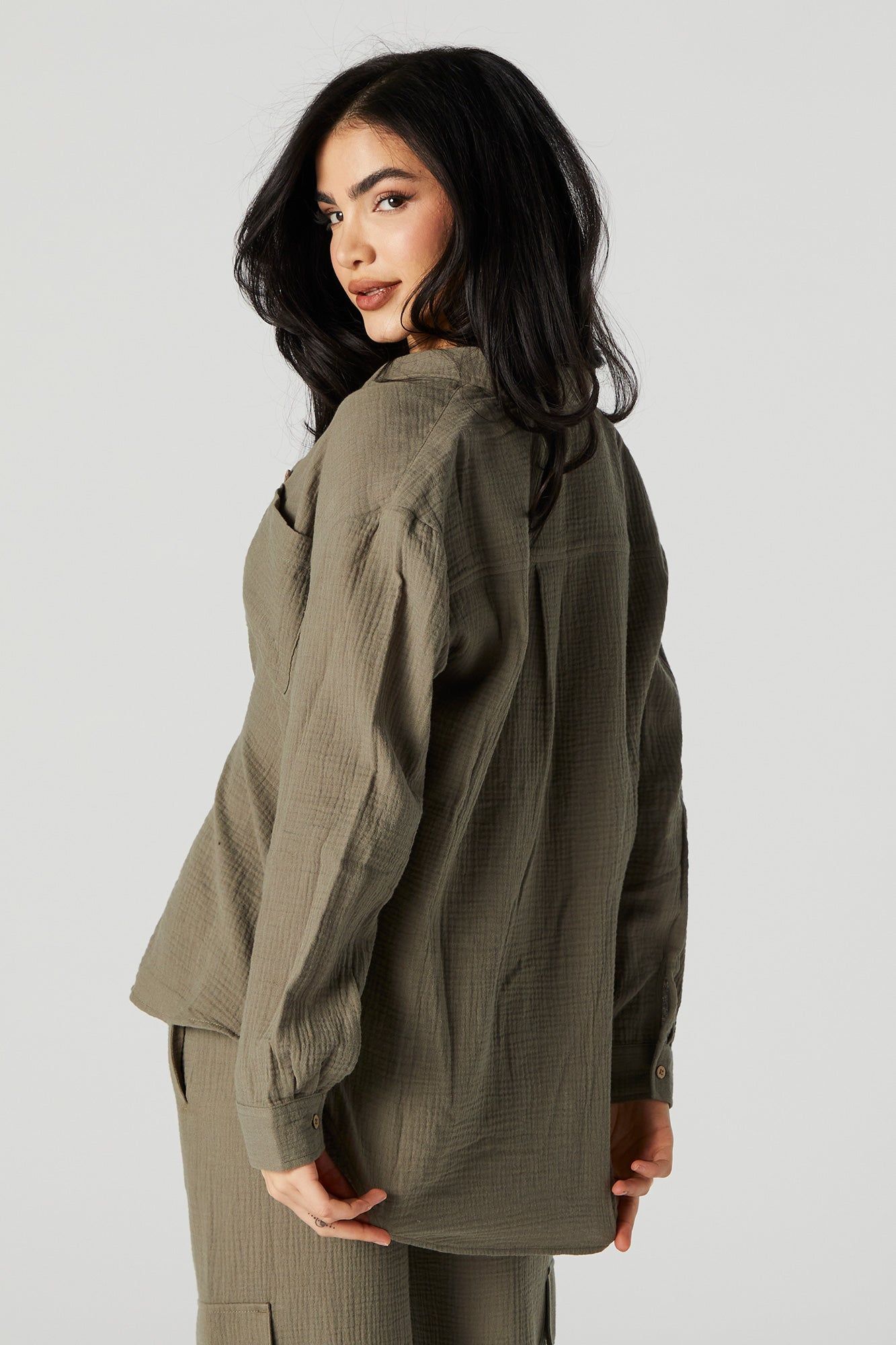 Textured Button-Up Top sold by Urban Planet product image thumbnail 3