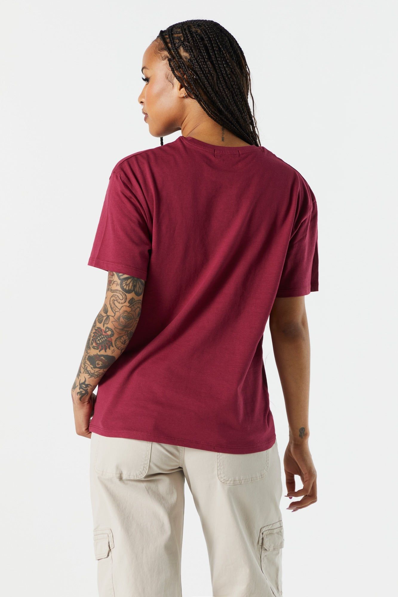 Solid Crewneck Boyfriend T-Shirt sold by Urban Planet product image thumbnail 8