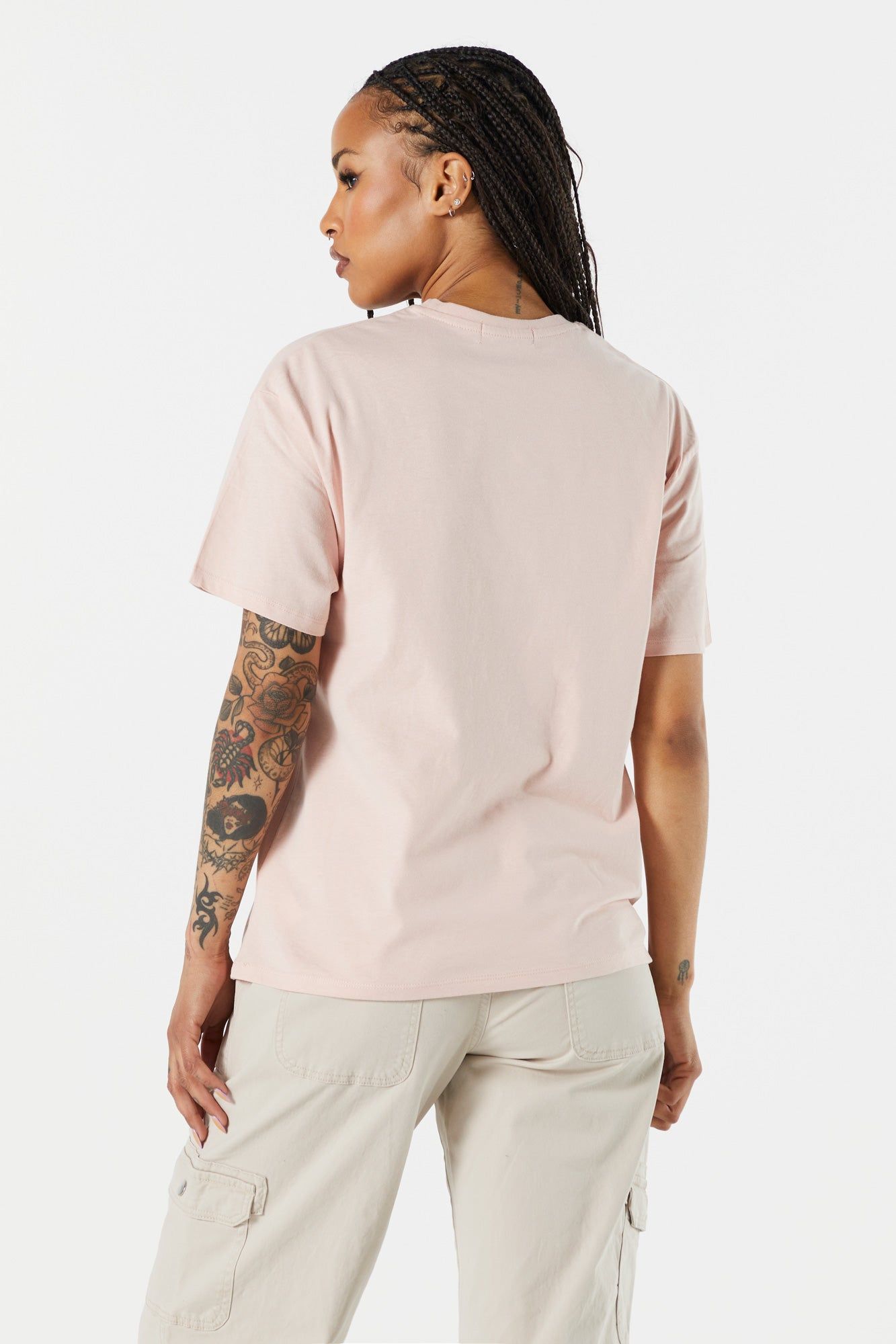 Solid Crewneck Boyfriend T-Shirt sold by Urban Planet product image thumbnail 2