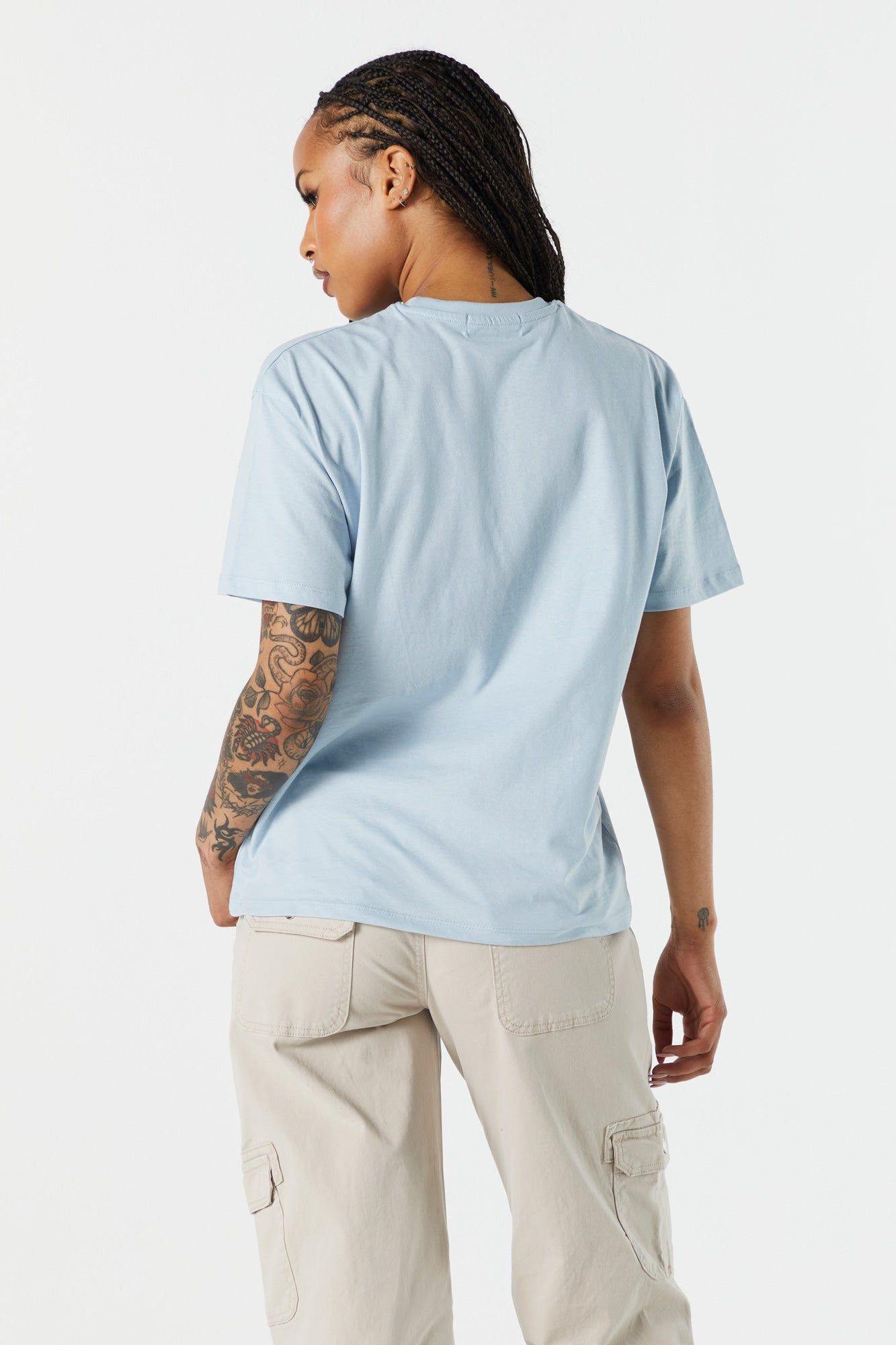 Solid Crewneck Boyfriend T-Shirt sold by Urban Planet product image thumbnail 5