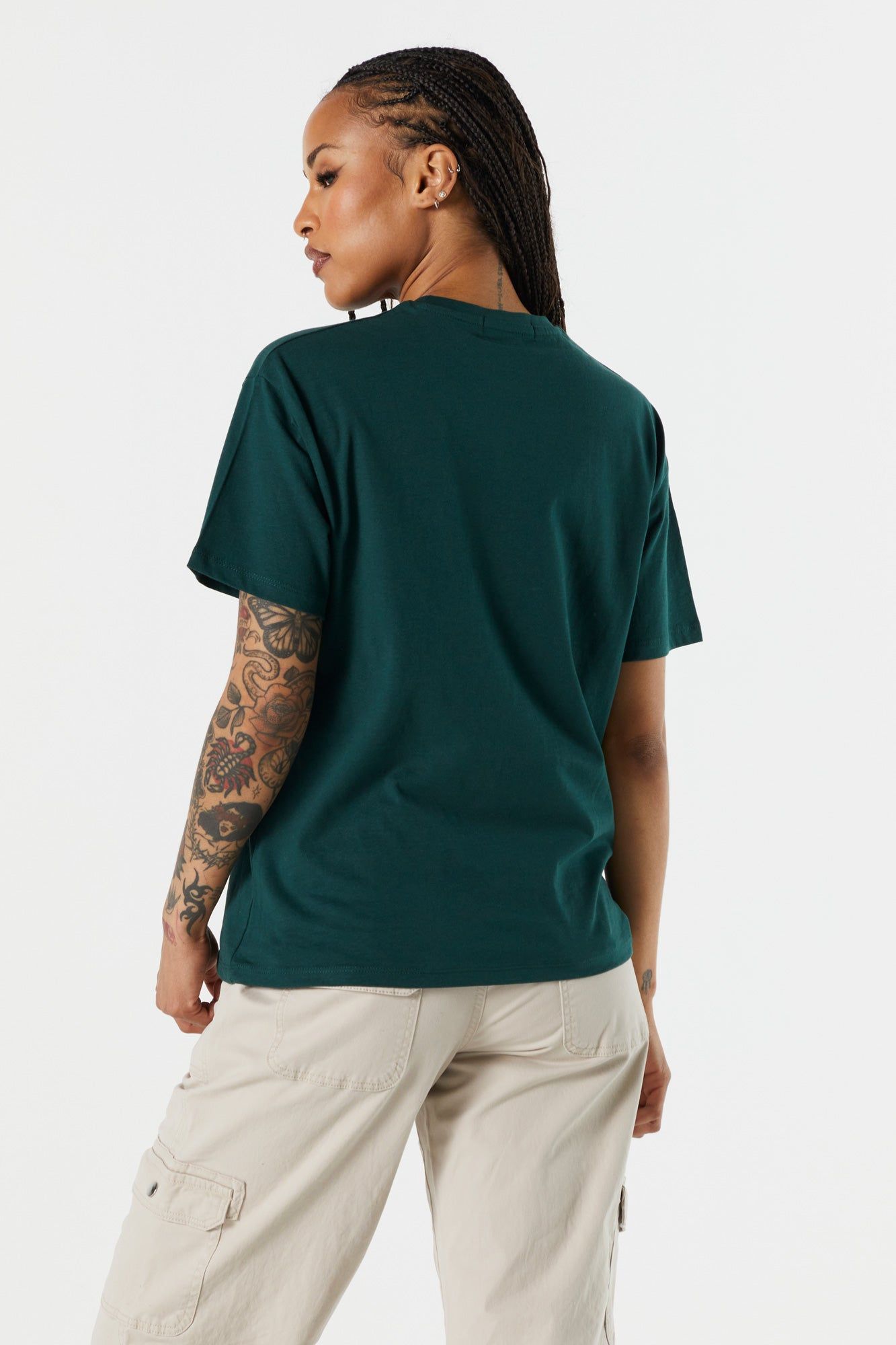 Solid Crewneck Boyfriend T-Shirt sold by Urban Planet product image thumbnail 11