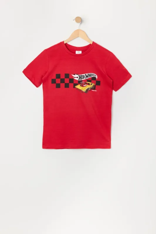 T-shirt rouge à imprimé Hot Wheels™ pour garçons sold by Urban Planet