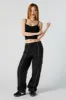 Noir avec Surpiqûres Blanches Jogger cargo noir à jambe droite sold by Urban Planet
