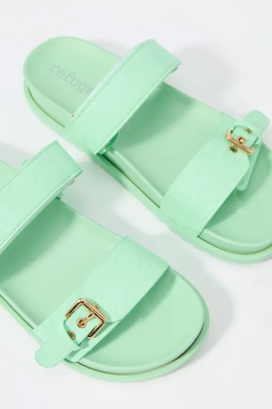 Sandales avec boucles et bandes Velcro sold by Urban Planet