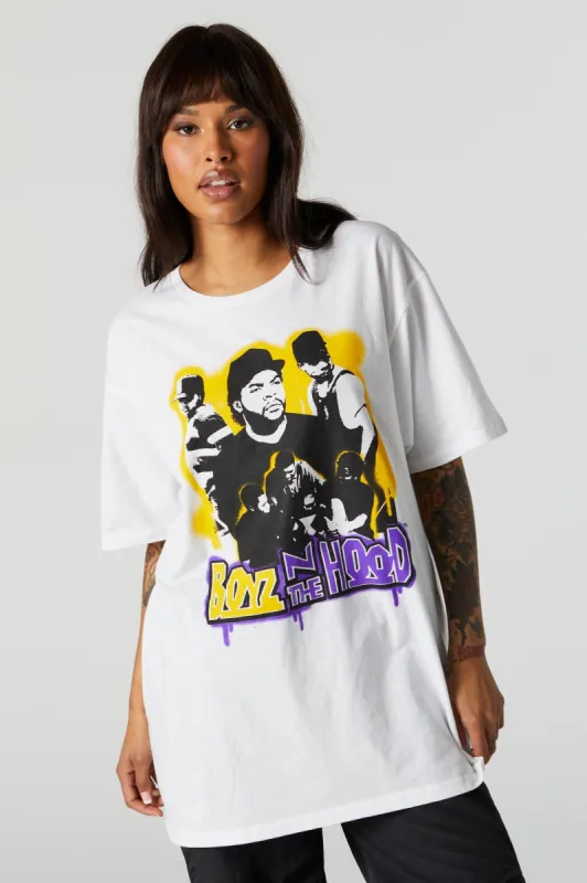 T-shirt de coupe garçonne à imprimé Boys N The Hood sold by Urban Planet