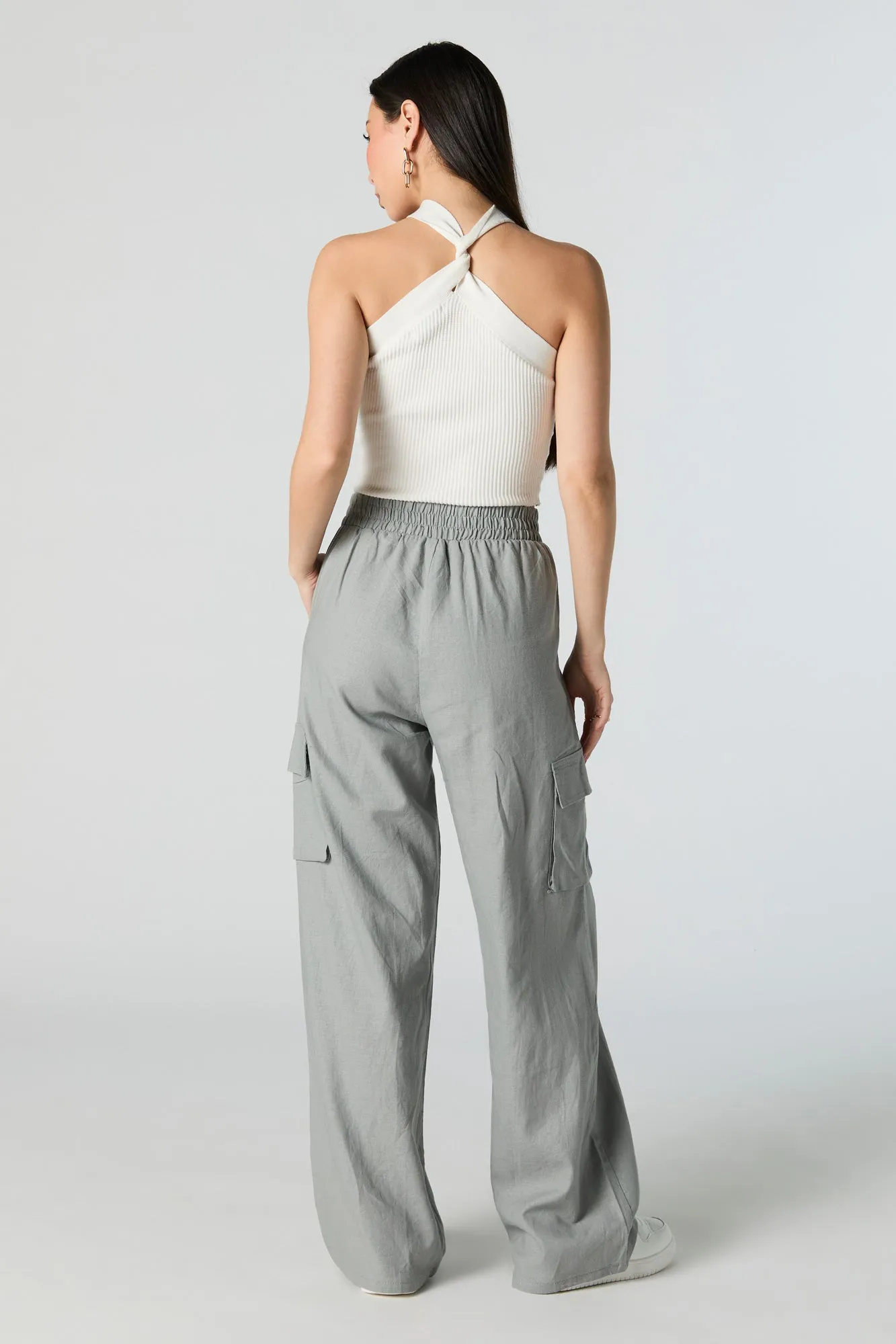 Pleated Wide Leg Cargo Pant sold by Urban Planet product image thumbnail 3