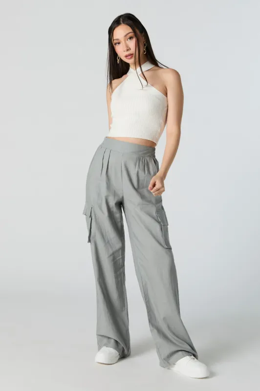 Pleated Wide Leg Cargo Pant sold by Urban Planet