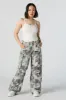 Pantalon cargo noué-teint avec barillets à l'ourlet sold by Urban Planet