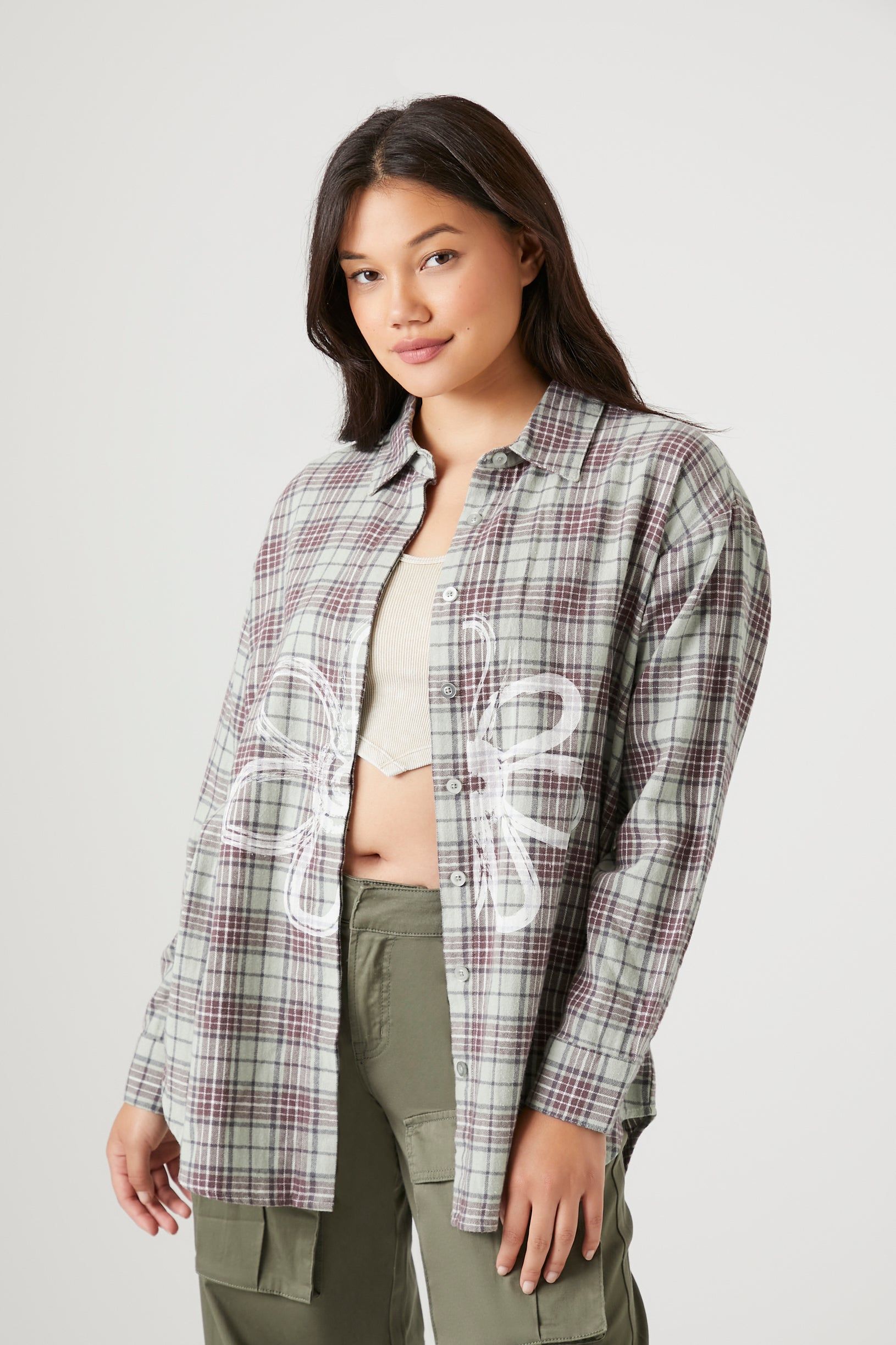 Haut fleuri à carreaux sold by Urban Planet