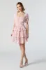 Pink Floral Smocked Tiered Mini Dress sold by Urban Planet