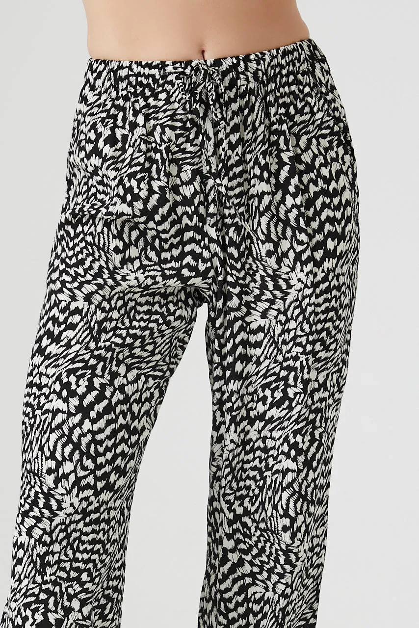 Pantalon à jambe droite avec taille coulissante et motif abstrait sold by Urban Planet product image thumbnail 2