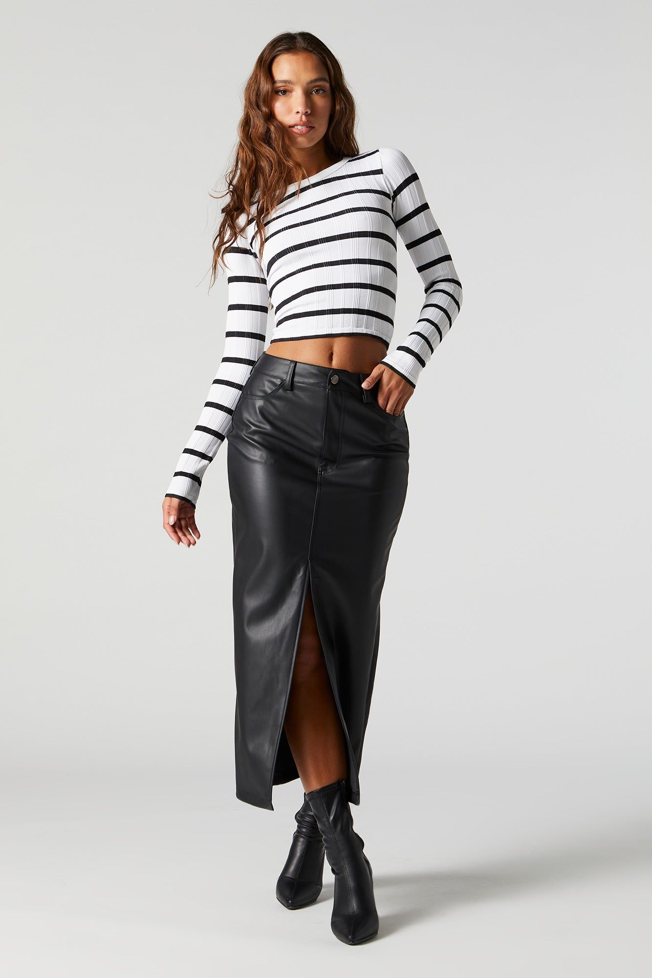 Striped Wide Ribbed Long Sleeve Top sold by Urban Planet product image thumbnail 3