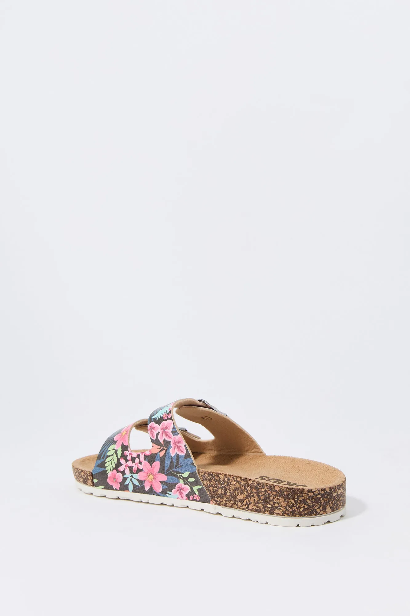 Sandales fleuries avec semelles en liège avec boucles pour fille sold by Urban Planet product image thumbnail 4