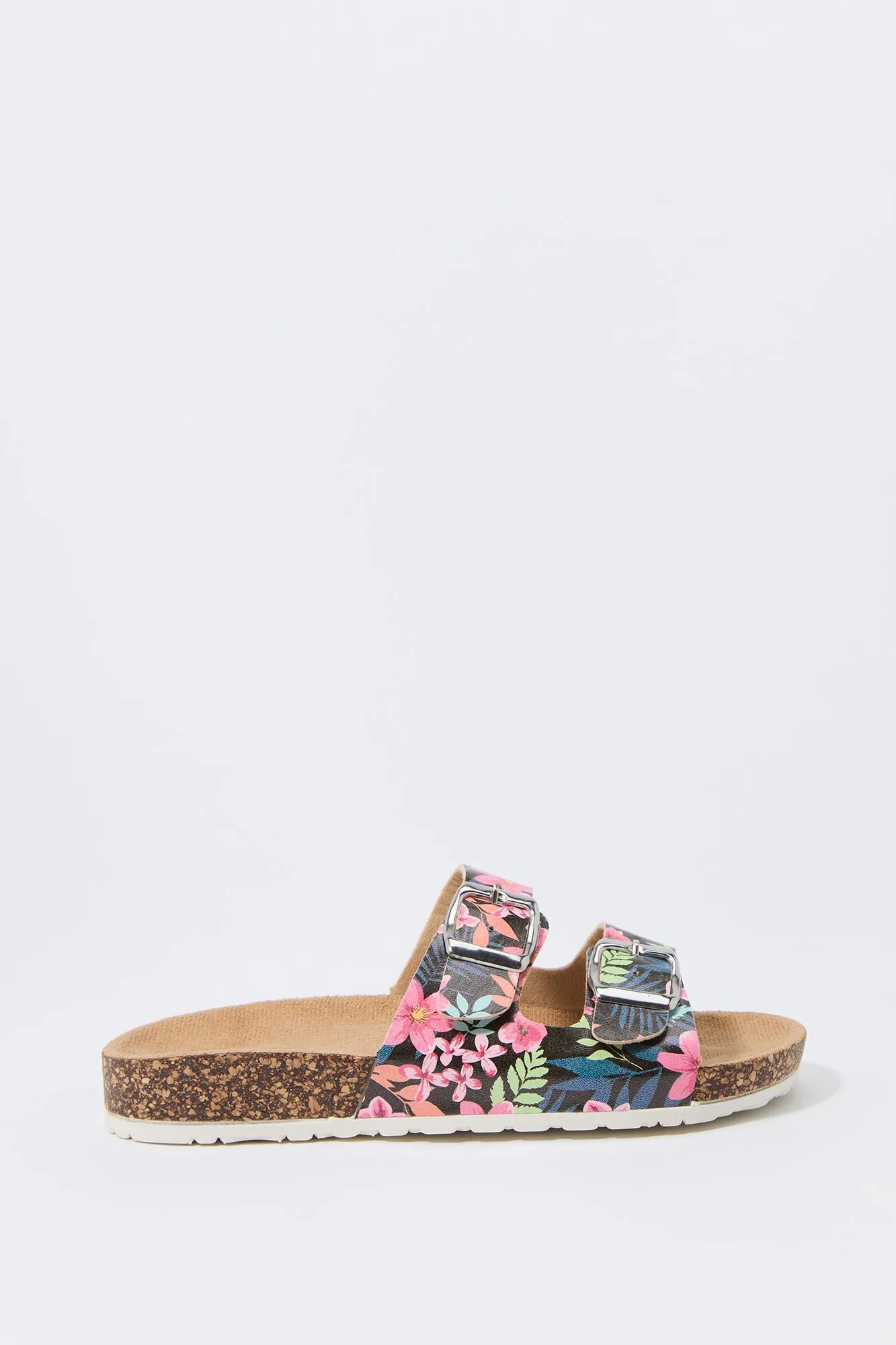 Sandales fleuries avec semelles en liège avec boucles pour fille sold by Urban Planet product image thumbnail 2
