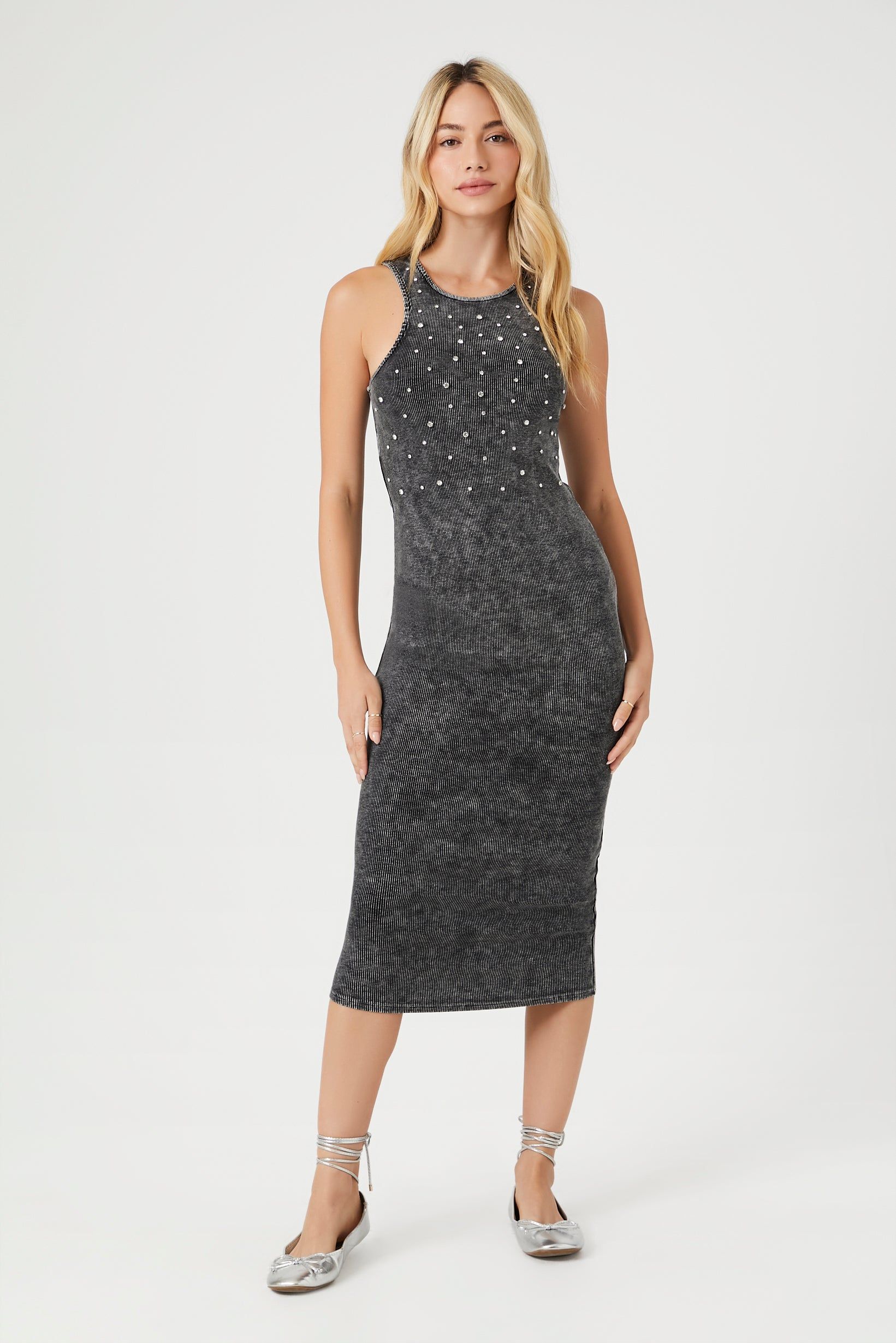 Rhinestone Midi Bodycon Tank Dress sold by Urban Planet product image thumbnail 2