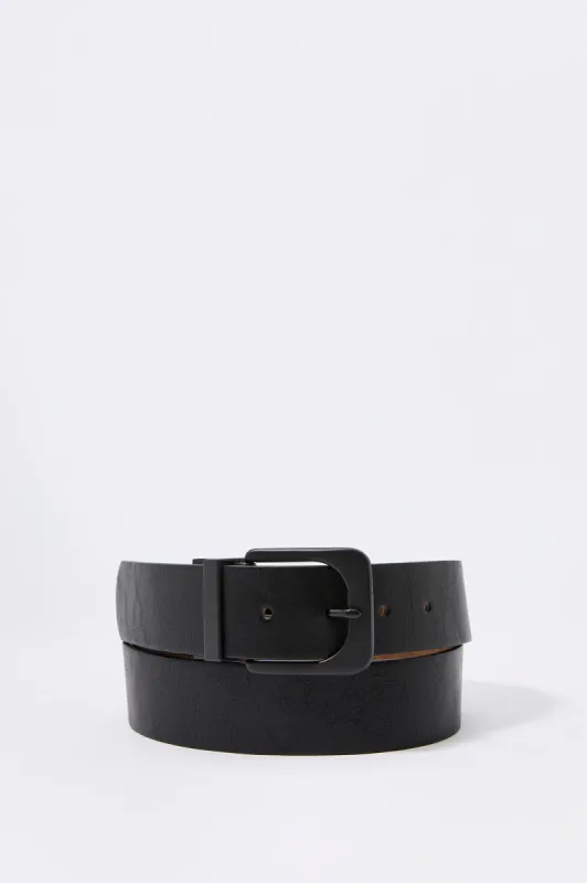 Faux Leather Black Clasp Belt sold by Urban Planet