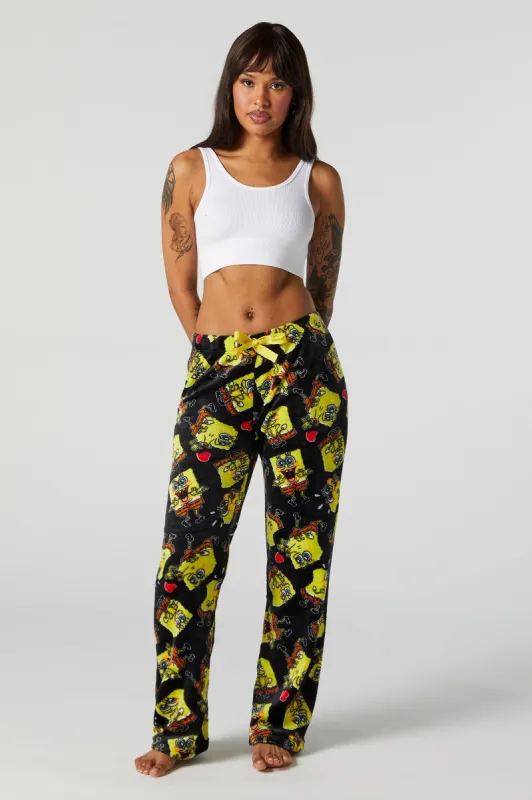 Pantalon de pyjama en peluche à imprimé SpongeBob sold by Urban Planet