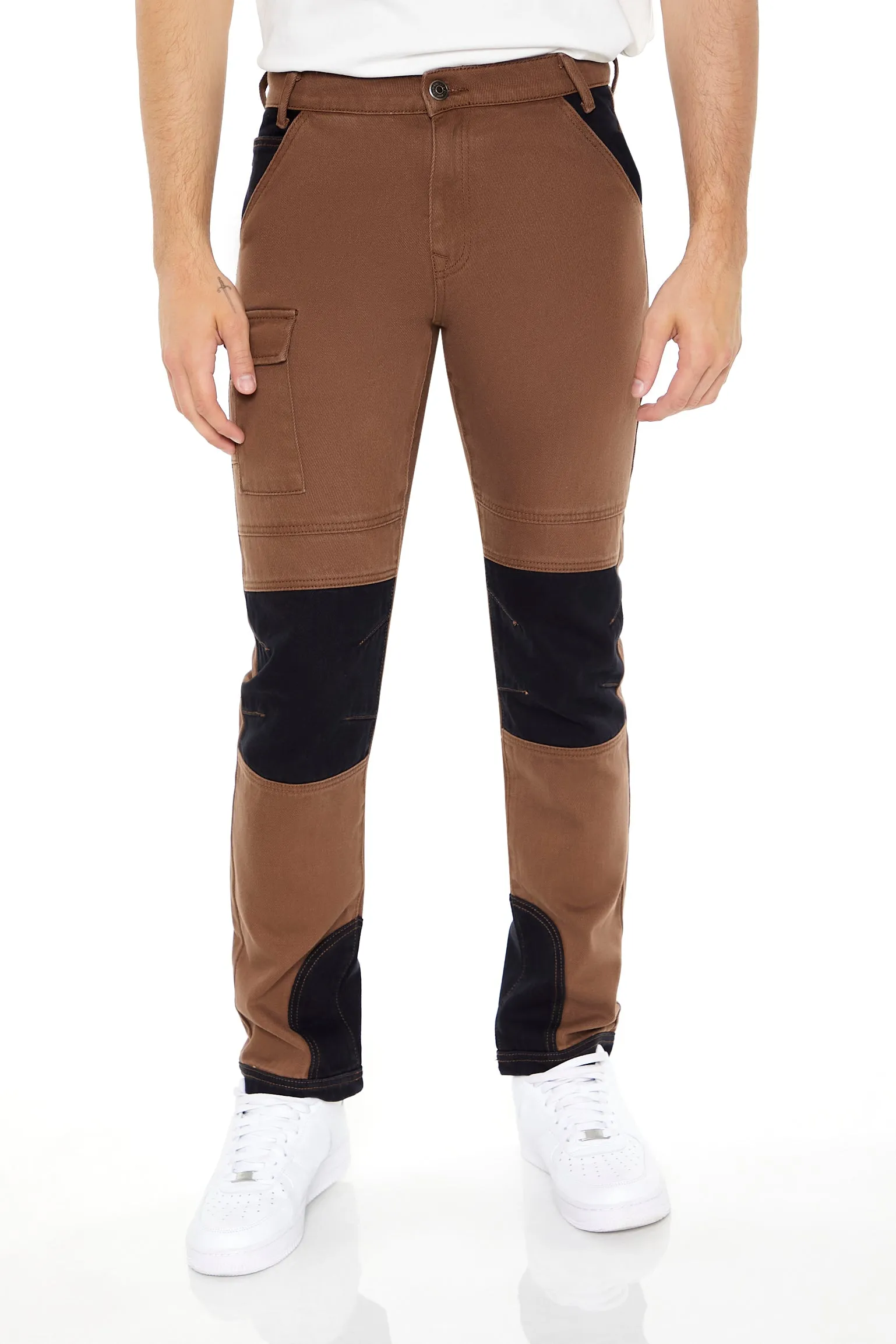 Jean cargo mince avec blocs de couleurs sold by Urban Planet