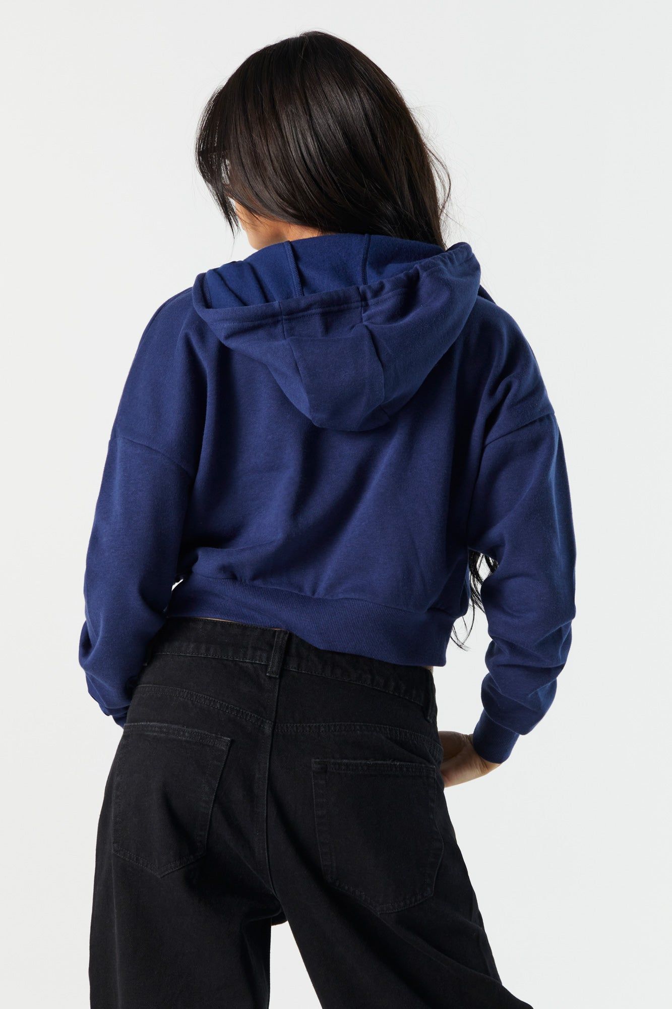 Haut à capuchon en molleton écourté à imprimé Stitch sold by Urban Planet product image thumbnail 2