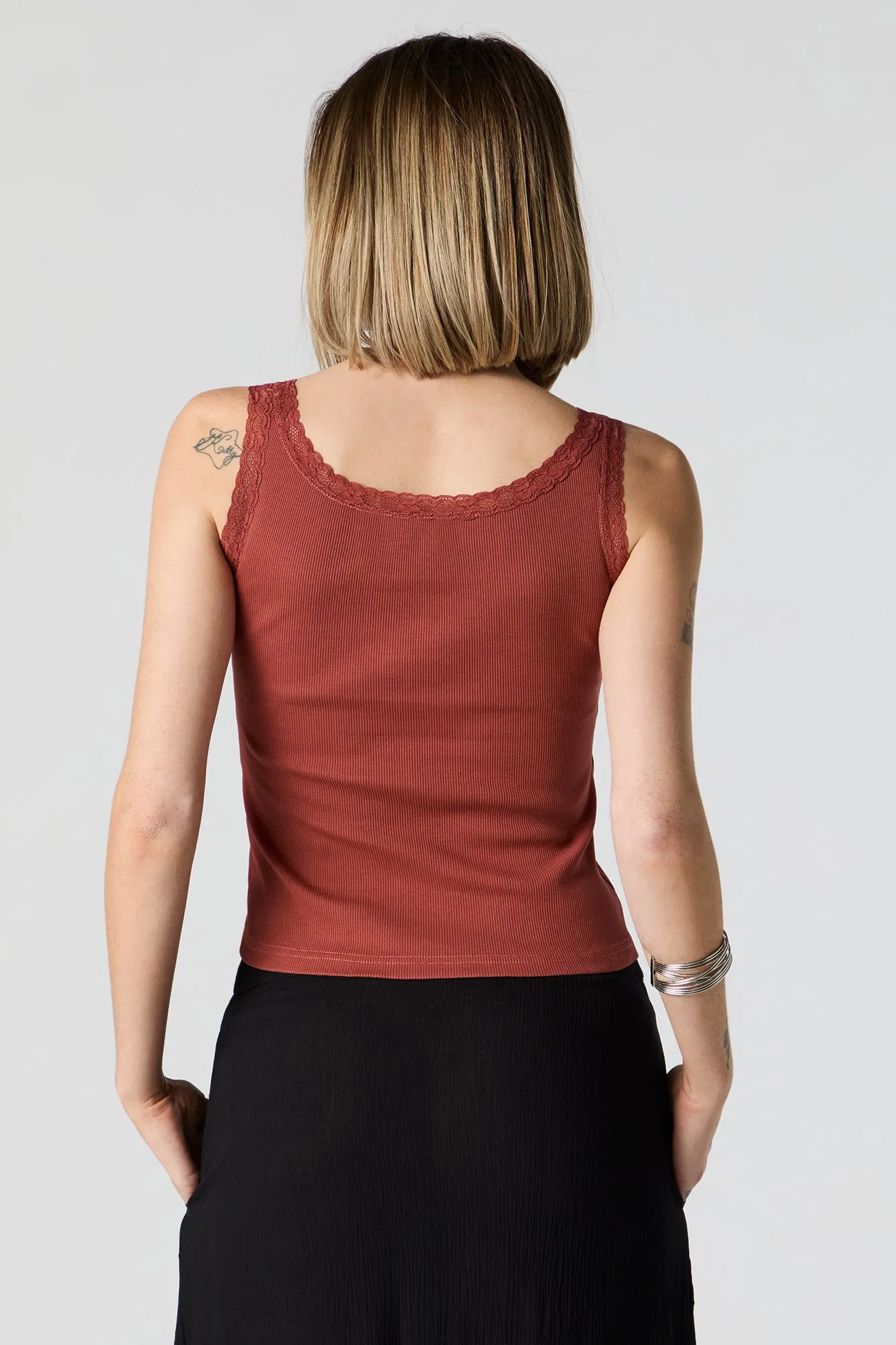 Country Girl Graphic Lace Trim Tank sold by Urban Planet product image thumbnail 2