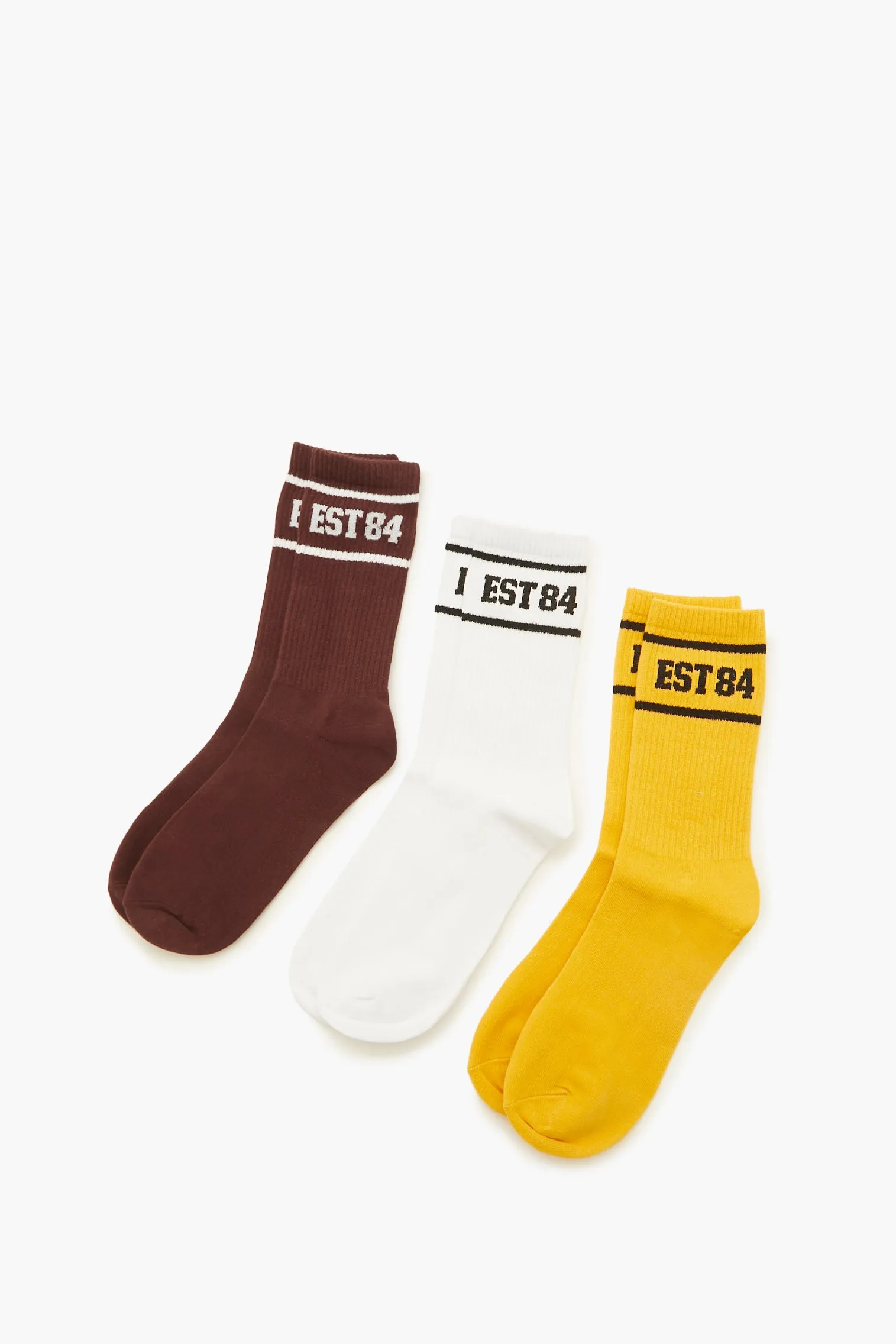 EST 84 Crew Socks (3 Pack) sold by Urban Planet