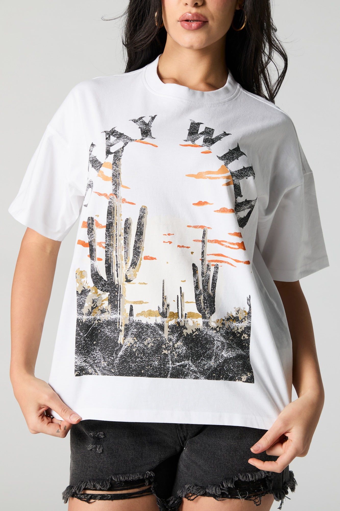 Stay Wild Graphic Boyfriend T-Shirt sold by Urban Planet