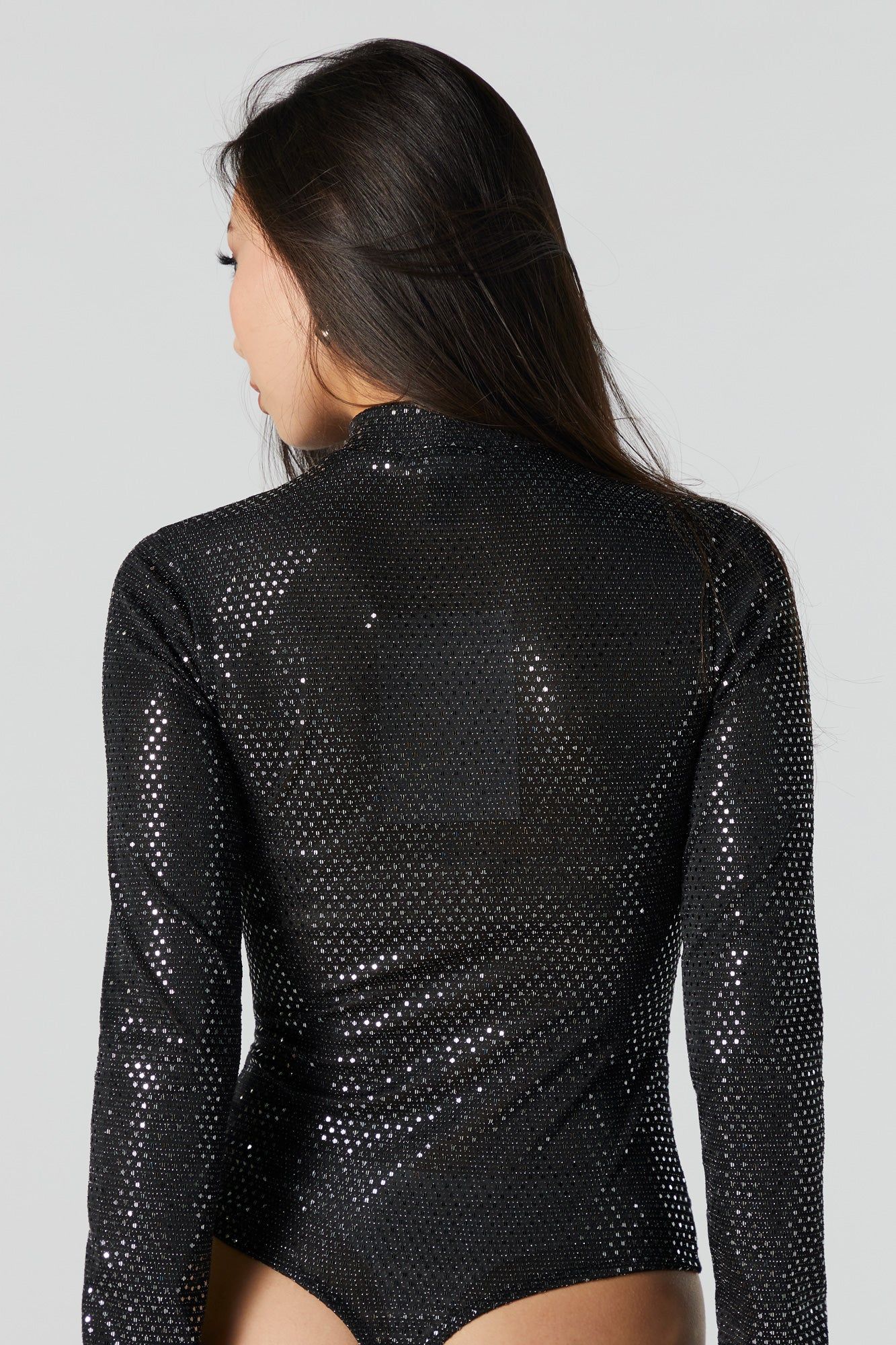 Sequin Mock Neck Bodysuit sold by Urban Planet product image thumbnail 3