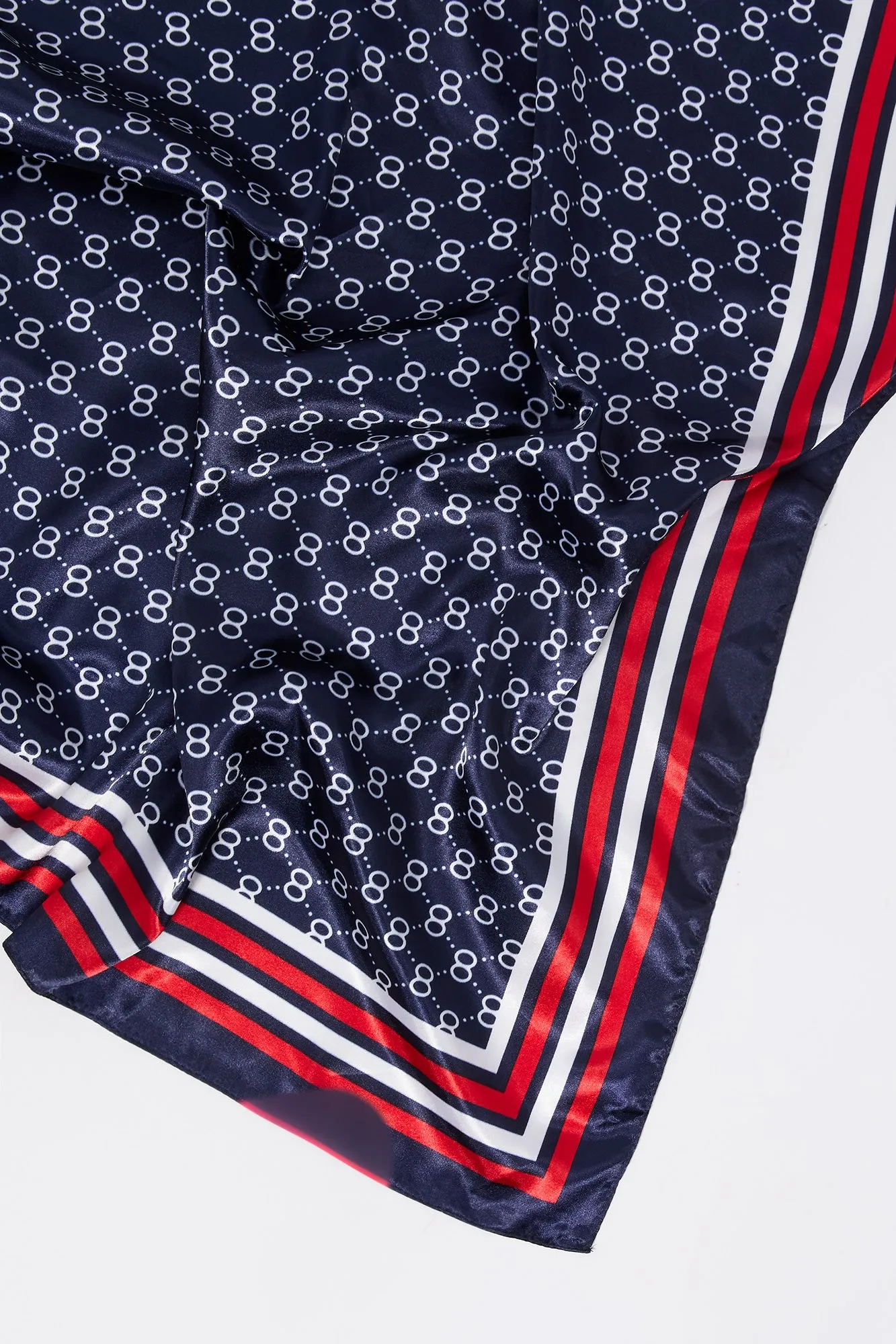 Striped Border Print Satin Multiway Scarf sold by Urban Planet product image thumbnail 2