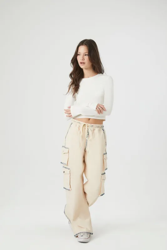 Tie Dye Drawstring Cargo Jean sold by Urban Planet