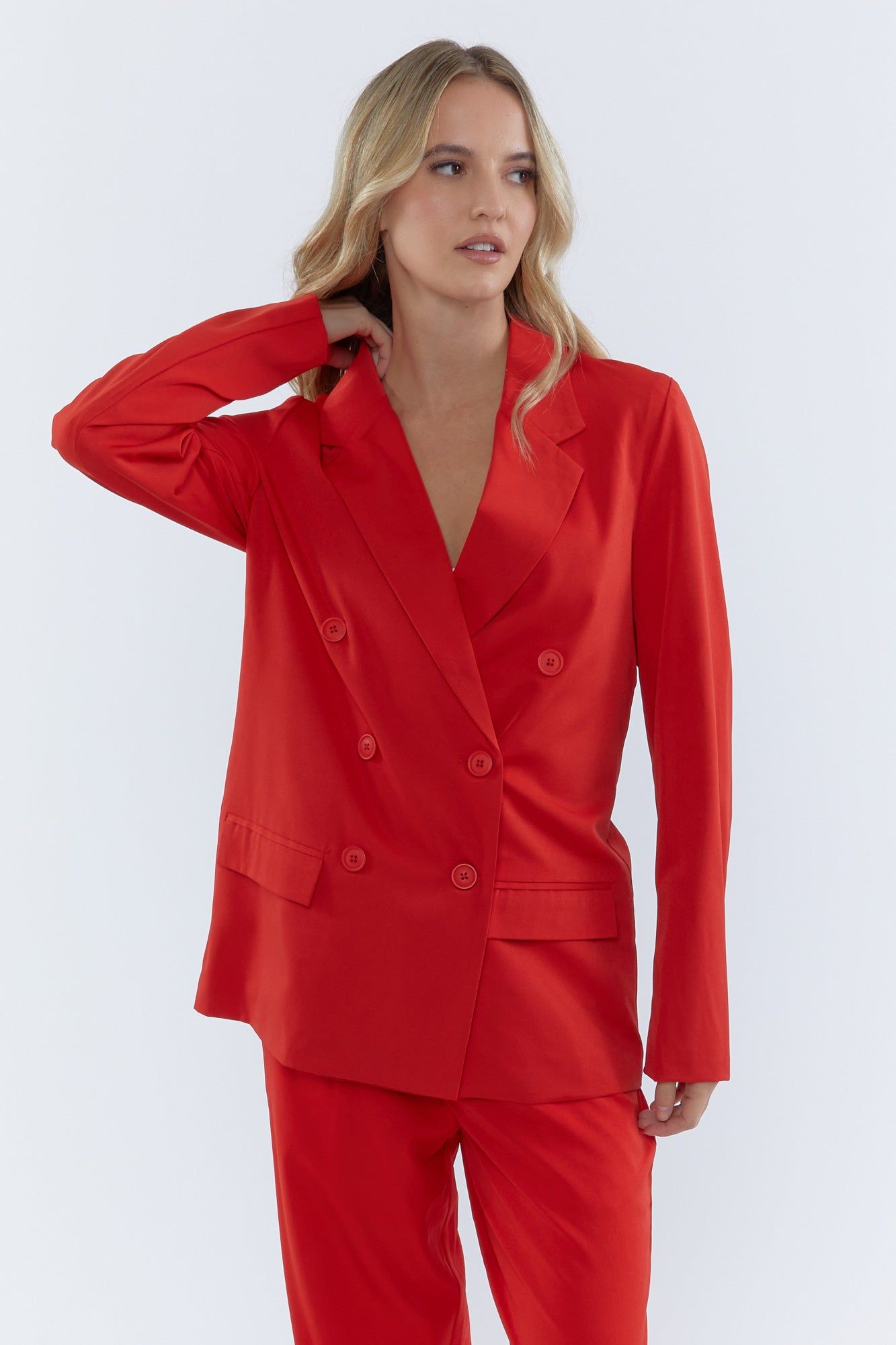 Red Double Breasted Blazer sold by Urban Planet