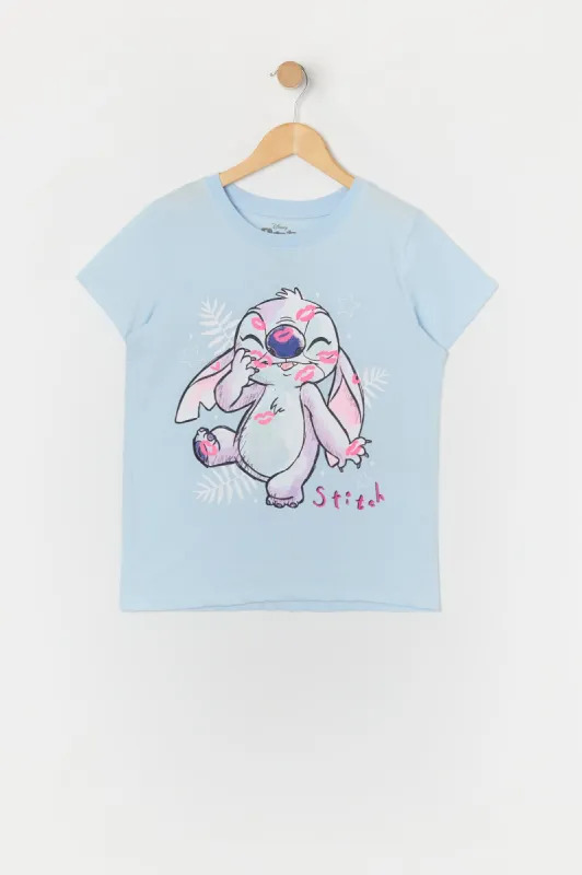 Girls Stitch Kisses Graphic T-Shirt sold by Urban Planet