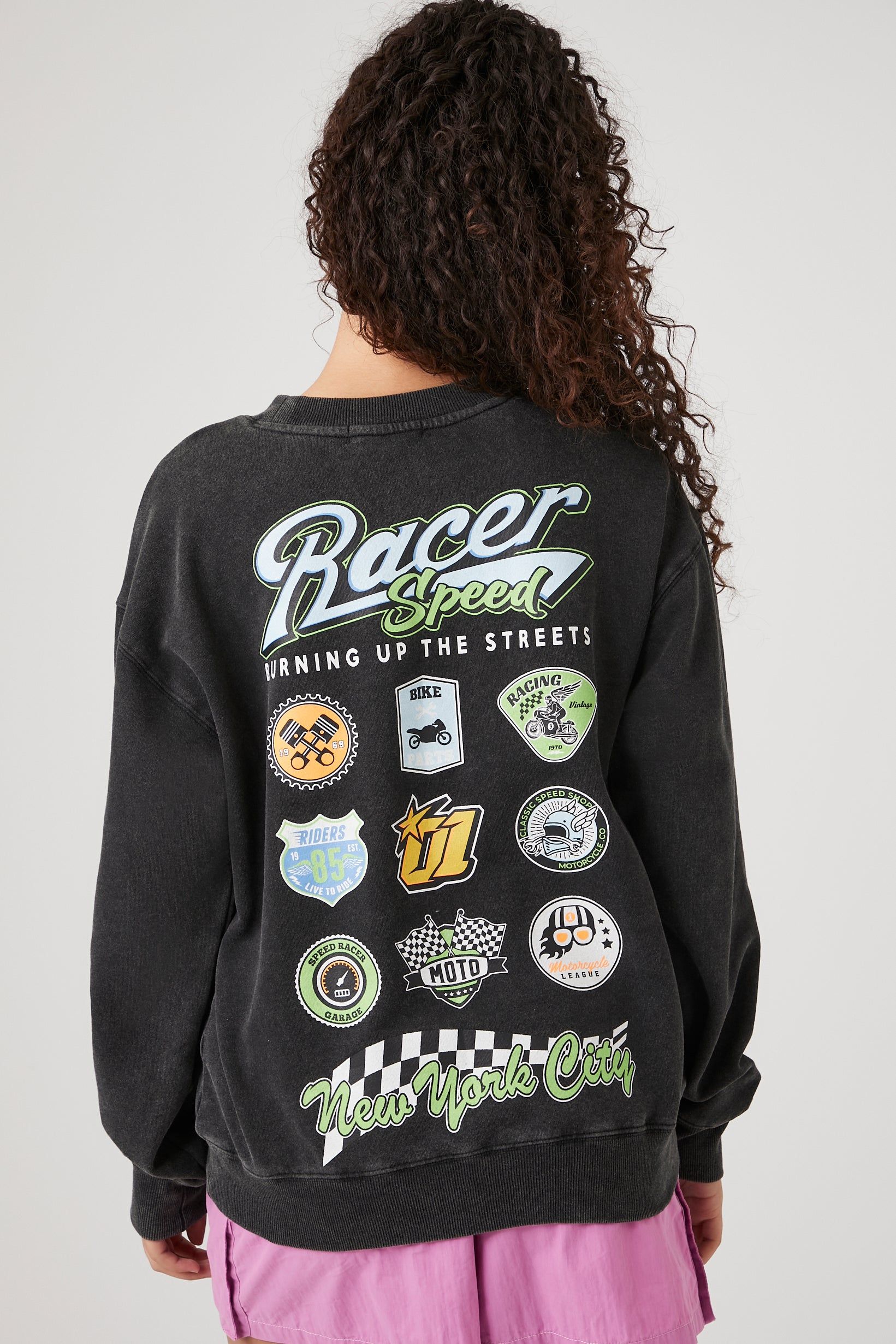 Moto Racer Graphic Hoodie sold by Urban Planet product image thumbnail 2