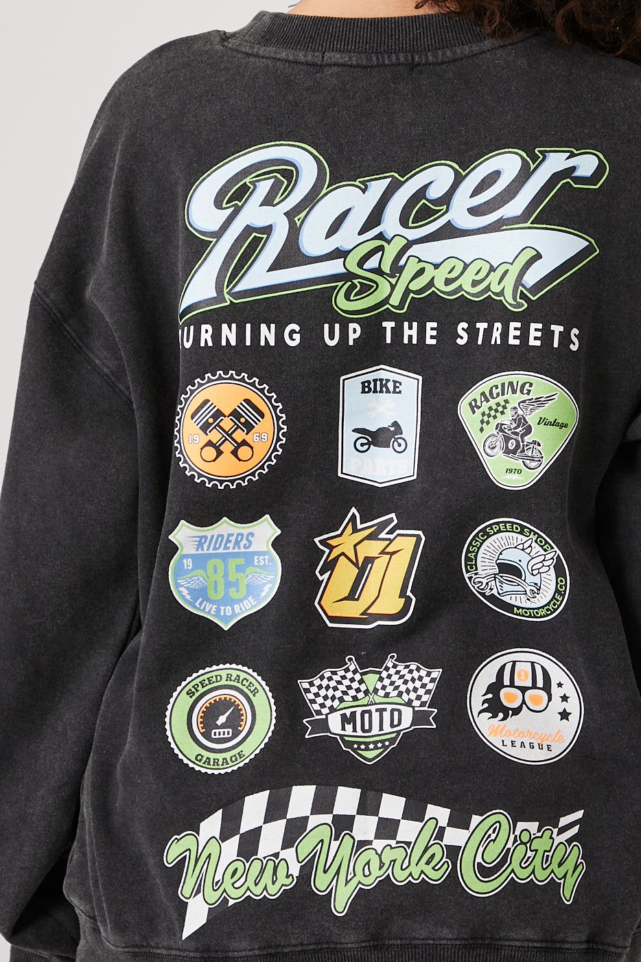 Moto Racer Graphic Hoodie sold by Urban Planet product image thumbnail 6