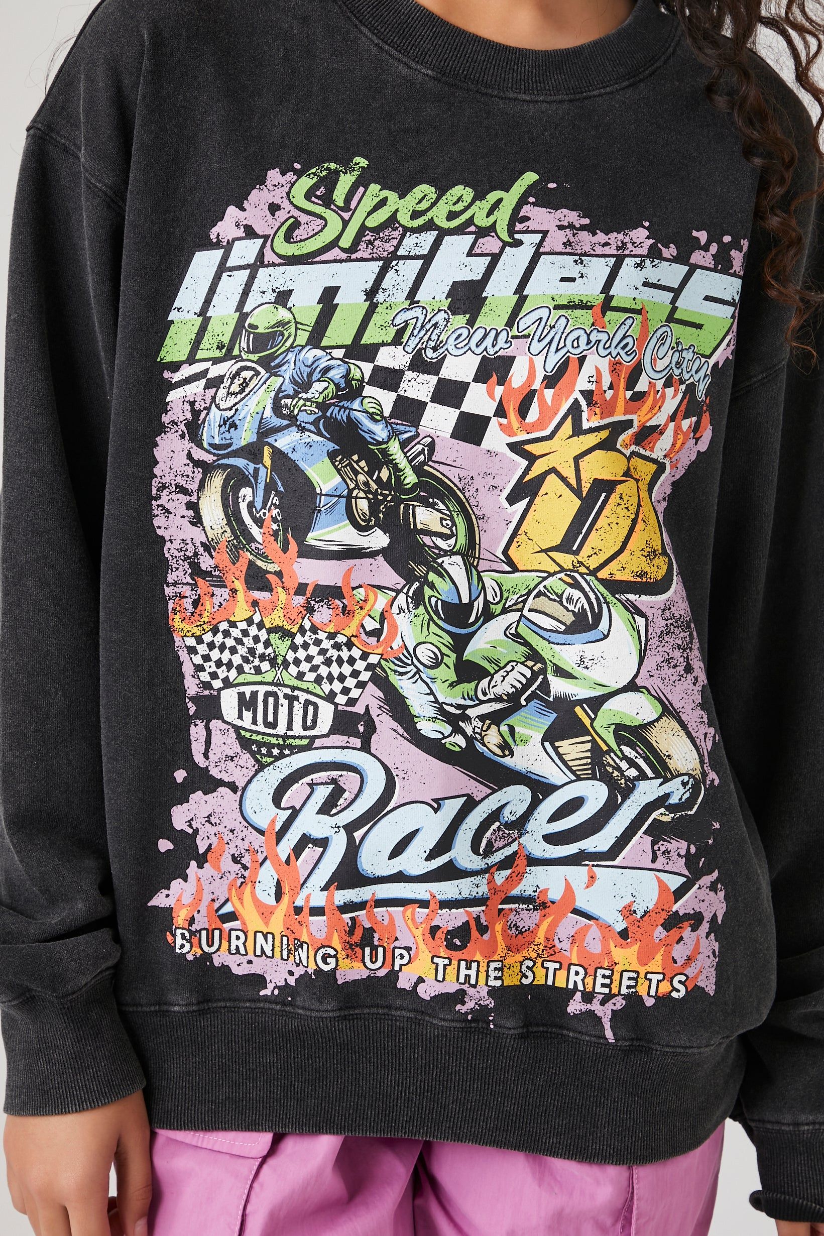 Moto Racer Graphic Hoodie sold by Urban Planet product image thumbnail 5