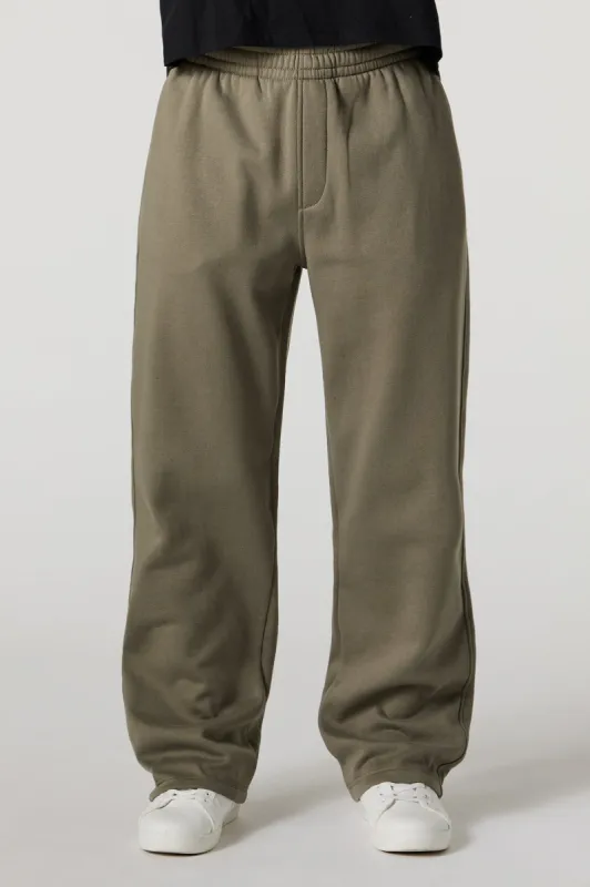 Jogger uni en molleton avec fentes sold by Urban Planet