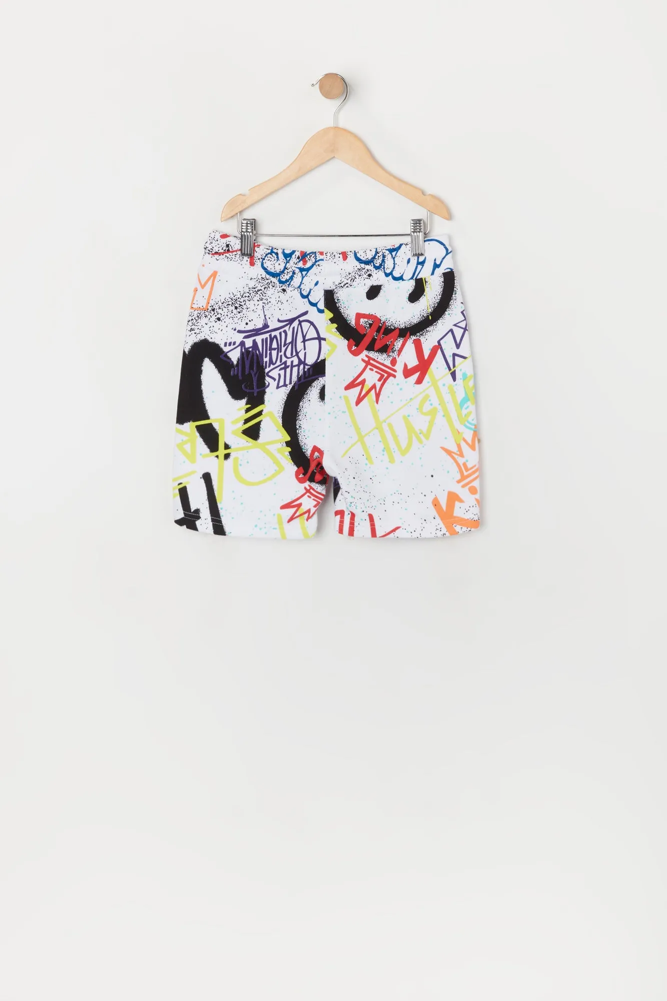 Boys Graffiti Print Fleece Short sold by Urban Planet product image thumbnail 2