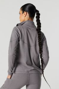 Active Mock Neck Zip-Up Hoodie sold by Urban Planet