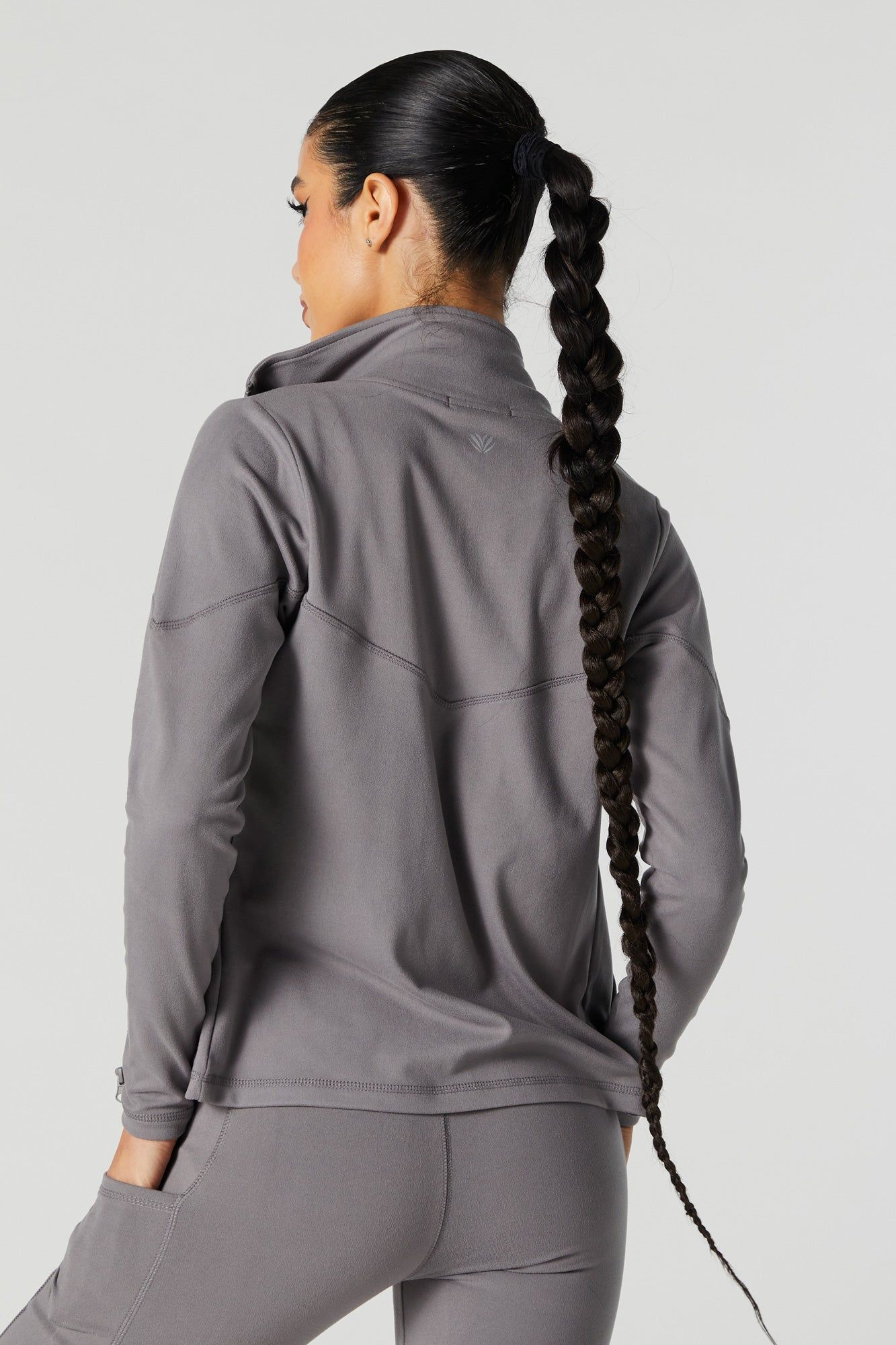 Active Mock Neck Zip-Up Hoodie sold by Urban Planet product image thumbnail 2